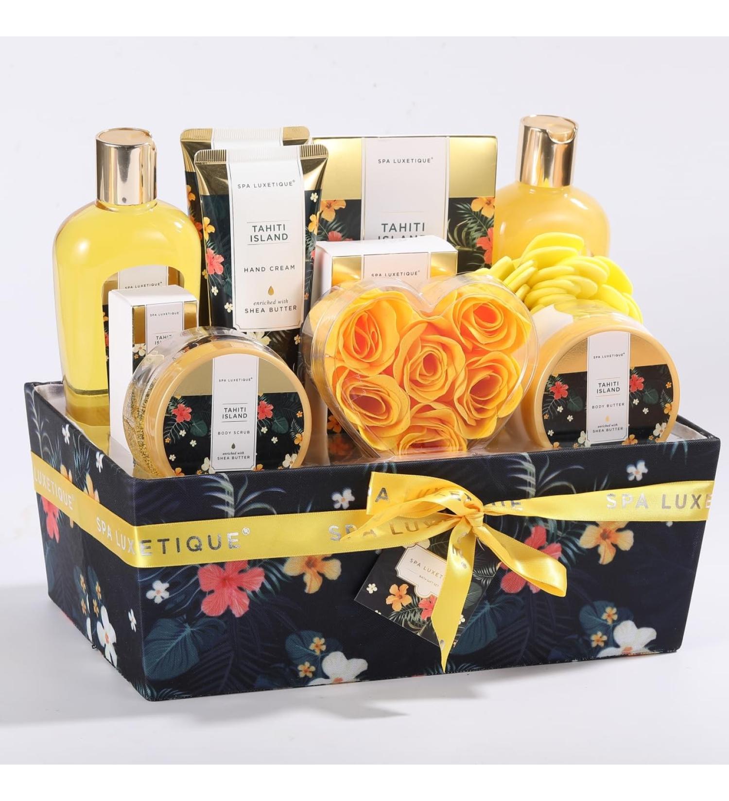 Spa Bath Gift Set for Her - 12pcs Pamper Gift Baskets with Shower Gel, Bath Salt, Essential Oil - Perfect Self Care Gifts for Women - Birthday & Christmas Spa Hamper - Buy Online on GoSupps.com
