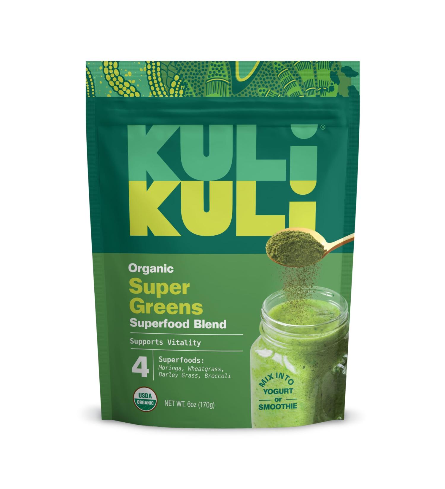 Kuli Kuli Green Power 6 oz - Super Greens Powder - Nutrient Dense Moringa, Wheatgrass, Broccoli & Barley Grass Blend - 100% Plant Based Organic Superfood Posder Sourced from Remote Farms Green Power 6 Ounce (Pack of 1) - Buy Online on GoSupps.com