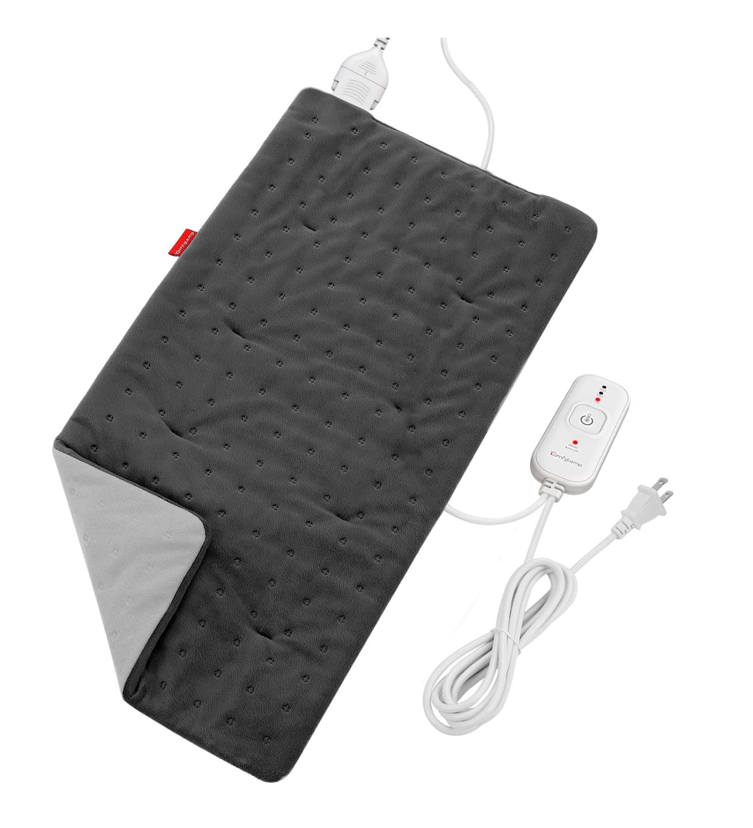 Comfytemp Electric Heating Pad for Cramps & Back Pain Relief - 3 Heat Settings - Auto Shut Off - 12x24 in - Buy Online on GoSupps.com