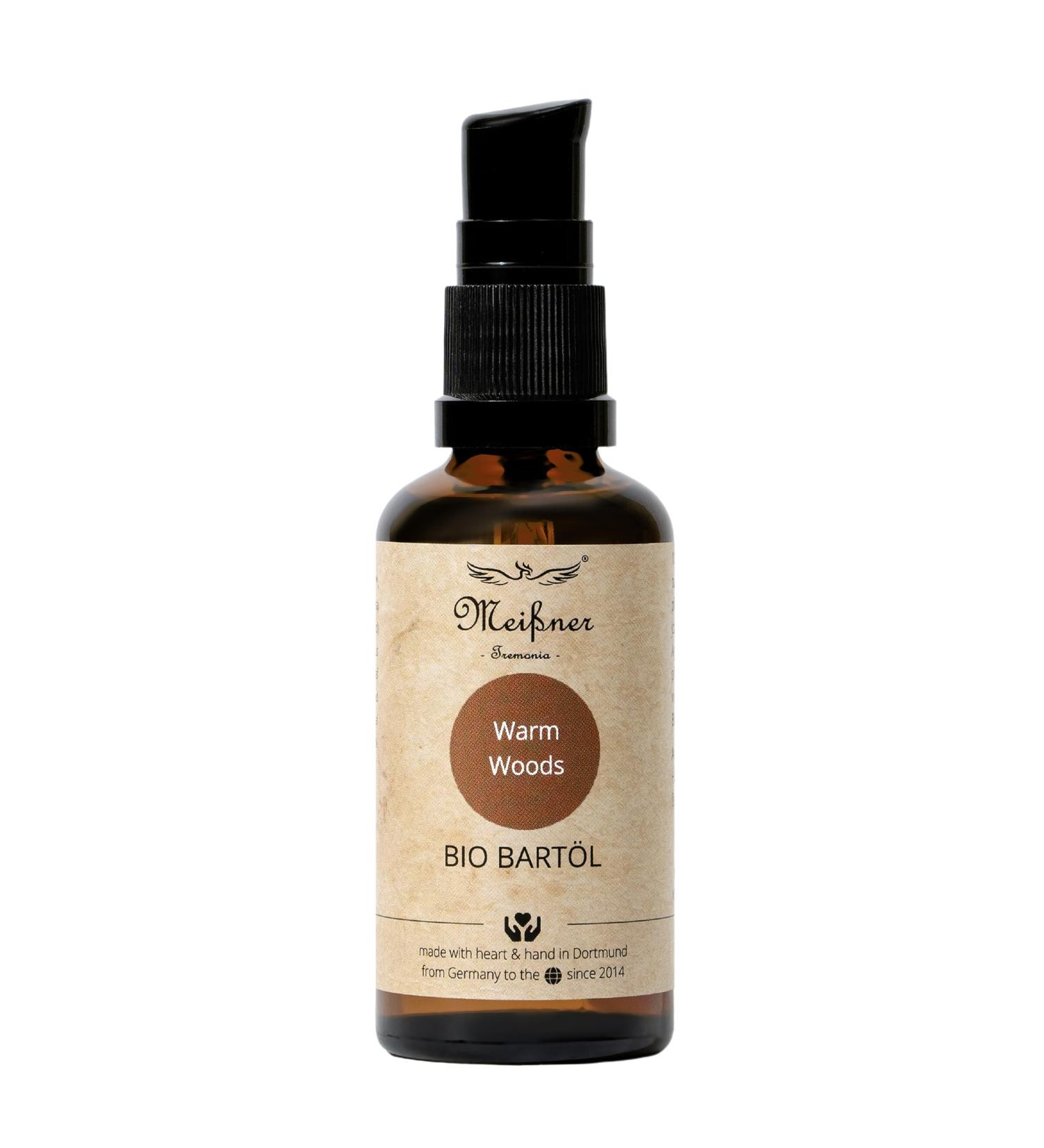 Meißner Tremonia Beard Oil Warm Woods - 50ml | Vegan & Natural Ingredients | Organic Jojoba Oil for Men's Daily Beard Care - Buy Online on GoSupps.com