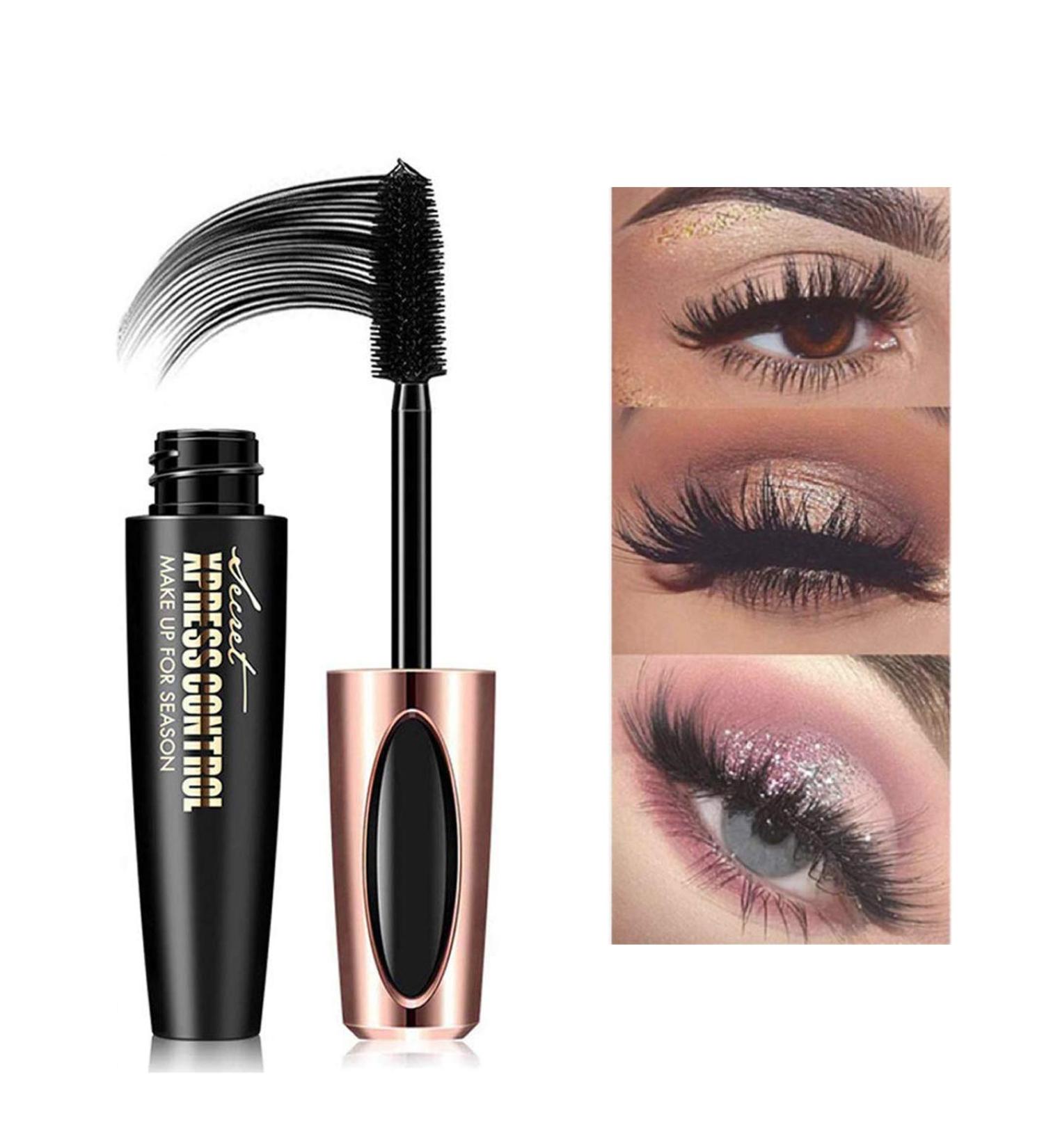 5D Silk Fiber Lash Mascara Waterproof 5D Fiber Mascara Luxuriously Longer Thicker Voluminous Eyelashes Long Lasting Charming Eye Makeup Lasting All Day Smudge Proof Eyelashes (2PCS) - Buy Online on GoSupps.com