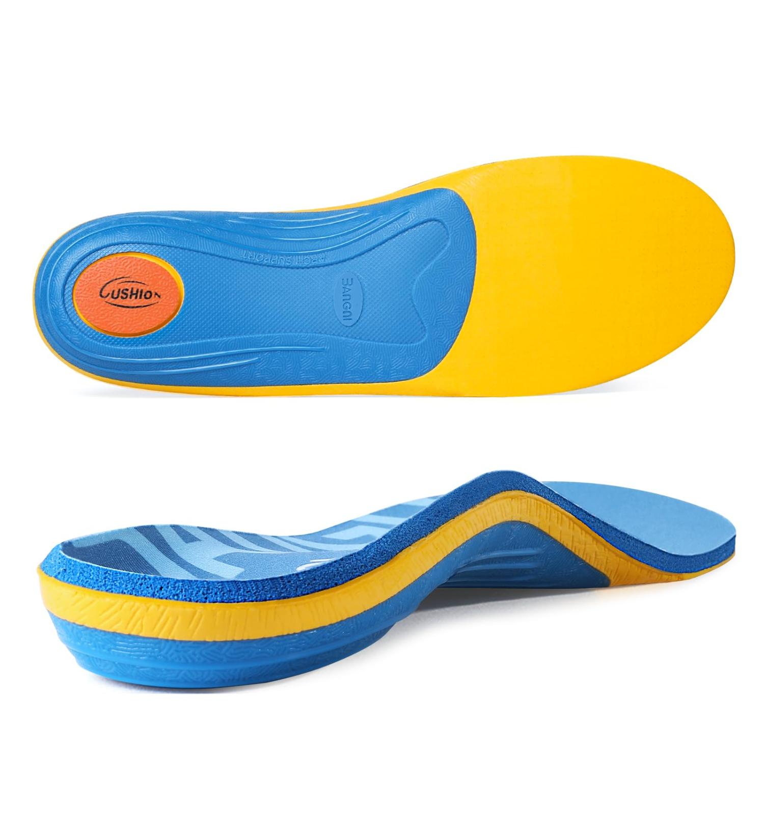 3ANGNI Arch Support Orthotic Insoles for Plantar Fasciitis - Heavy Duty High Arch Inserts for Men & Women Over-Pronation Foot Pain Relief - Fits Sizes 9-9.5 (MEN) / 11-11.5 (WOMEN) - Ideal for All-Day Comfort - Buy Online on GoSupps.com