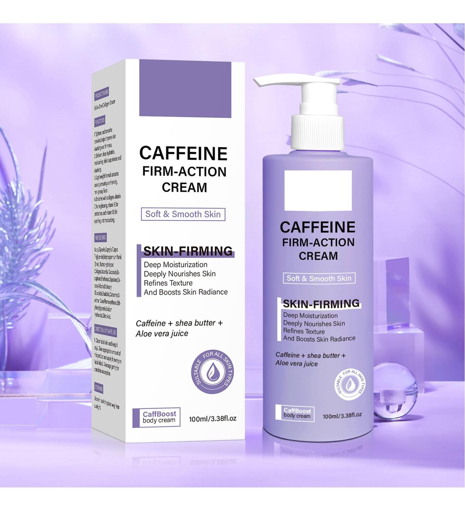 Zgxhga Caffeine Skin Tighten Body Cream | Belly Firming Firming Cream | Caffeine Infused Cream Moisturizer & Body Cream For Women Stomach Legs for Younger Looking Skin - Buy Online on GoSupps.com