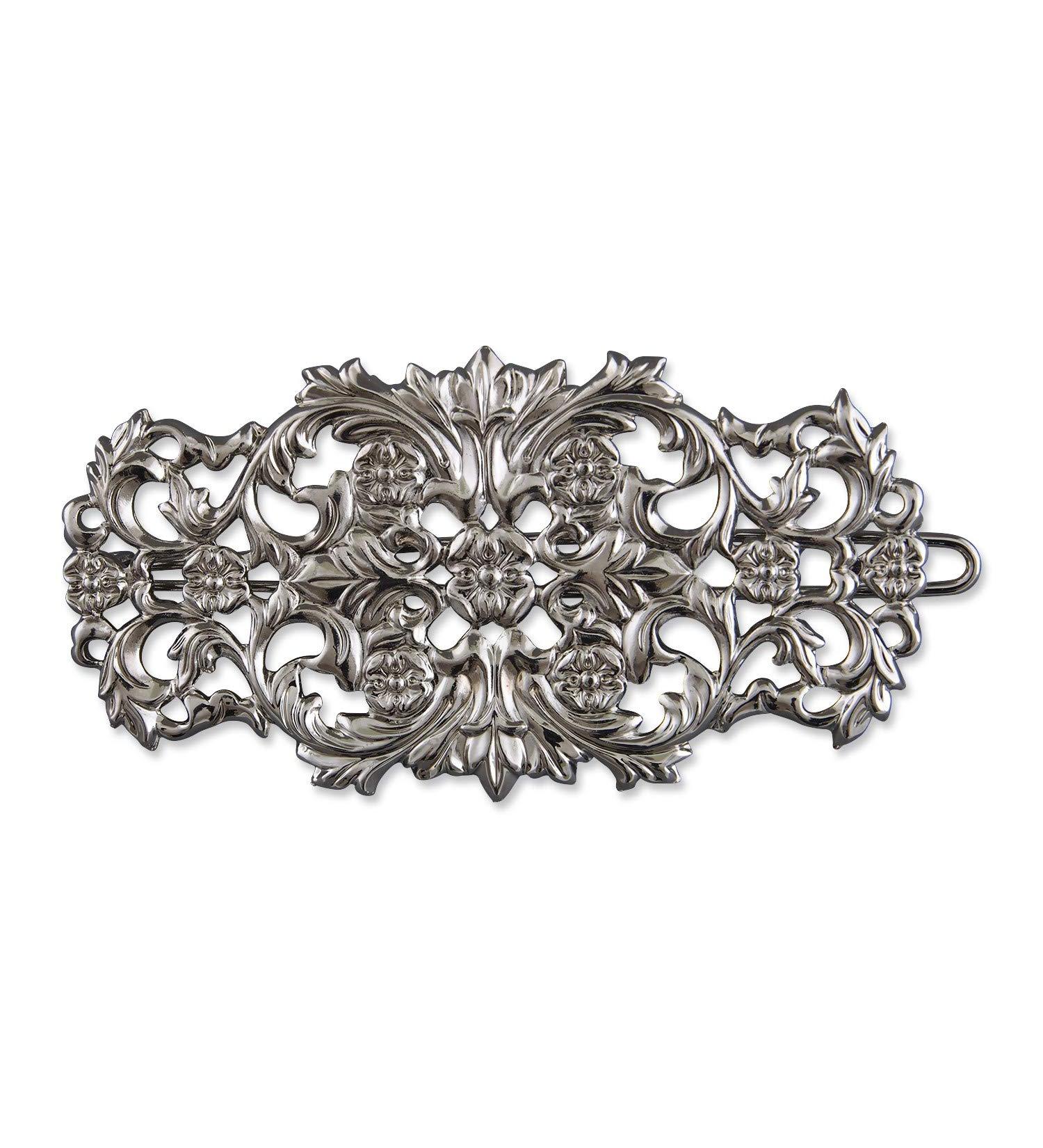 Rivelle Damen Trachten Haarspange alt-silber 5 8 cm - Vintage Haarschmuck f r Hochzeit und Festlichkeiten | Metall Silber Internationale Lieferung - Buy Online on GoSupps.com