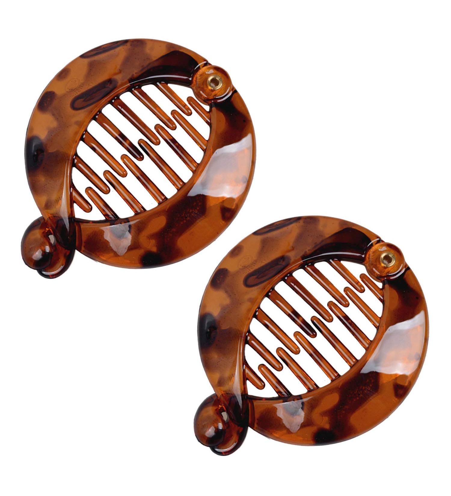 Buy Pofet Banana Clips | 2-Piece Fish Tail Hair Accessories for Women & Girls - Black White Brown - Perfect for Thick Hair - Buy Online on GoSupps.com