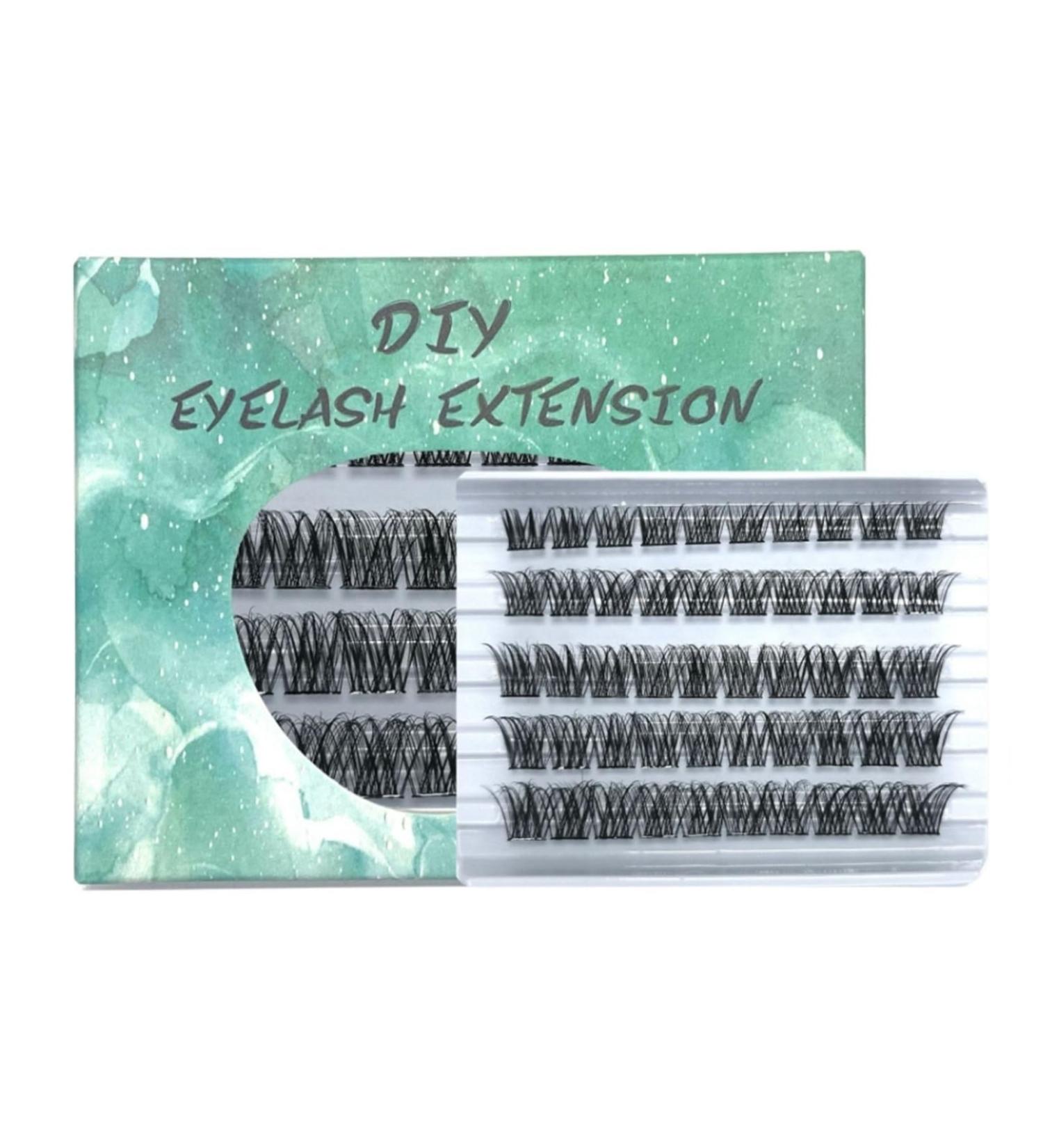 UAMOU DM12 Lash Clusters Mix 3D Cluster Lashes 45small Cluster Mixed Eyelashes 10-14mm DIY Lash Extension Eyelash Clusters Lashes Super Thin Band Volume Wispy Reusable Comfortable&Soft Cheerfully