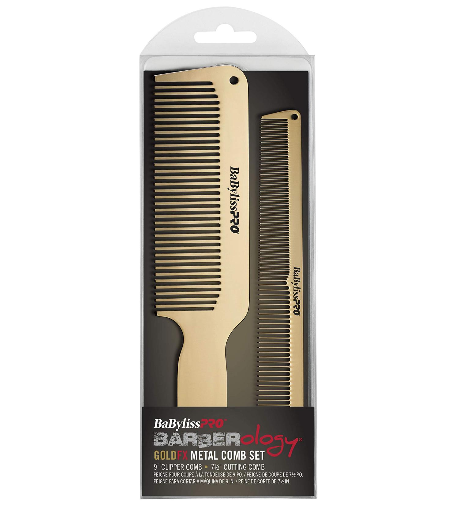 BabylissPRO GOLDFX Metal Comb 2-Pack - Professional Styling Tools for Precision Grooming - Buy Online on GoSupps.com