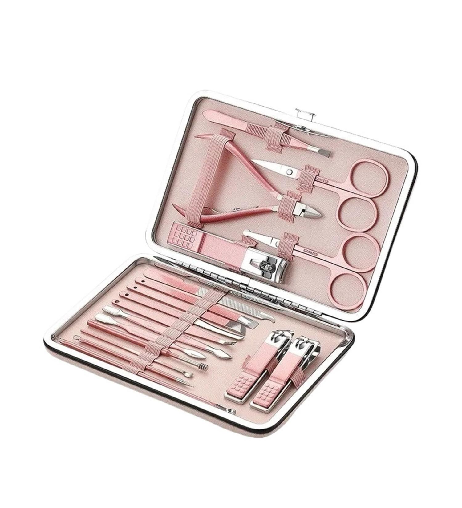 Nail Clippers Rose Gold 18 Piece Diagonal Exfoliating Stainless Steel Manicure Set Household Ear Spoon Scissors for - Buy Online on GoSupps.com