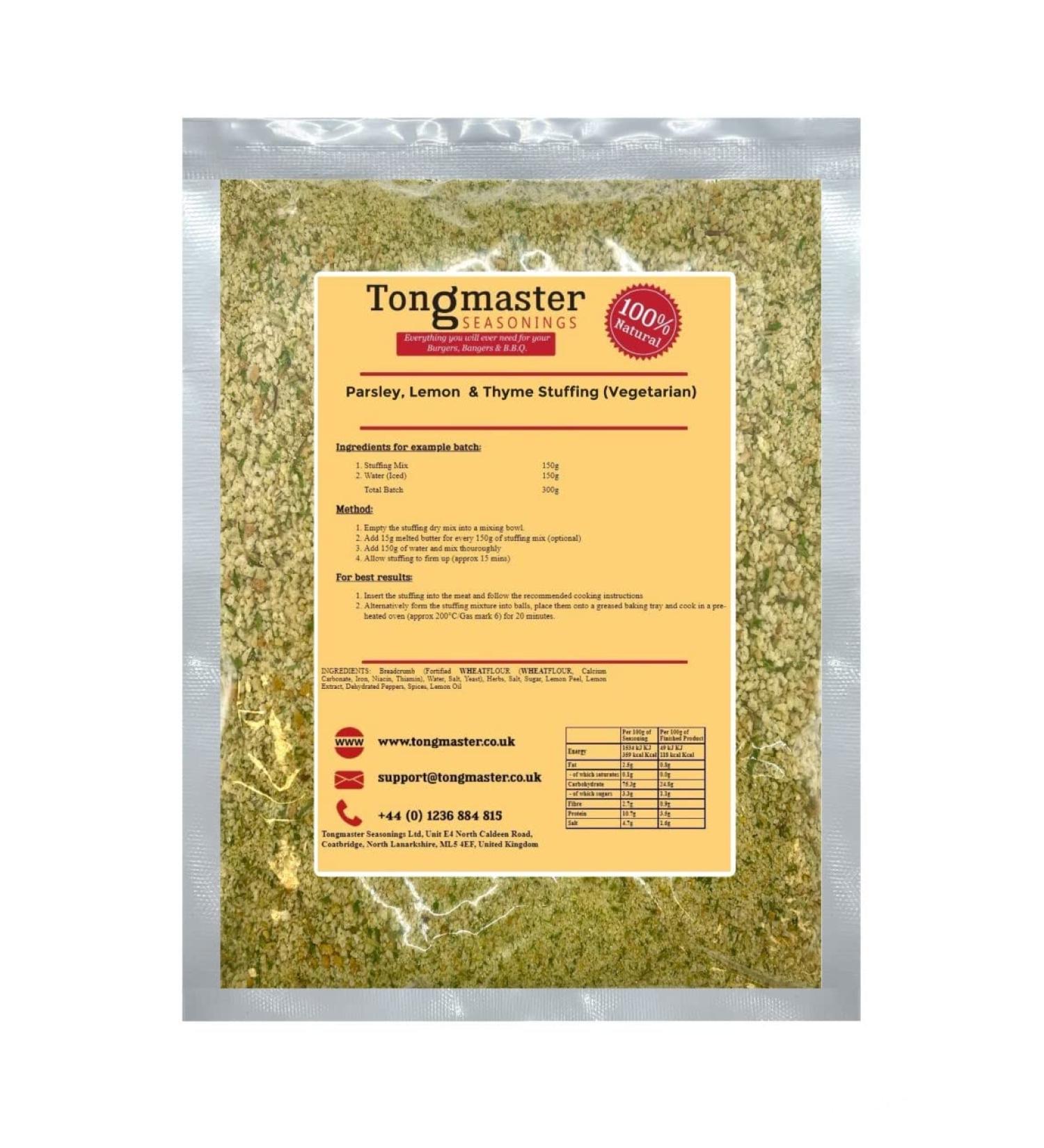 Parsley Lemon and Thyme Stuffing Mix - 150g (Vegetarian)