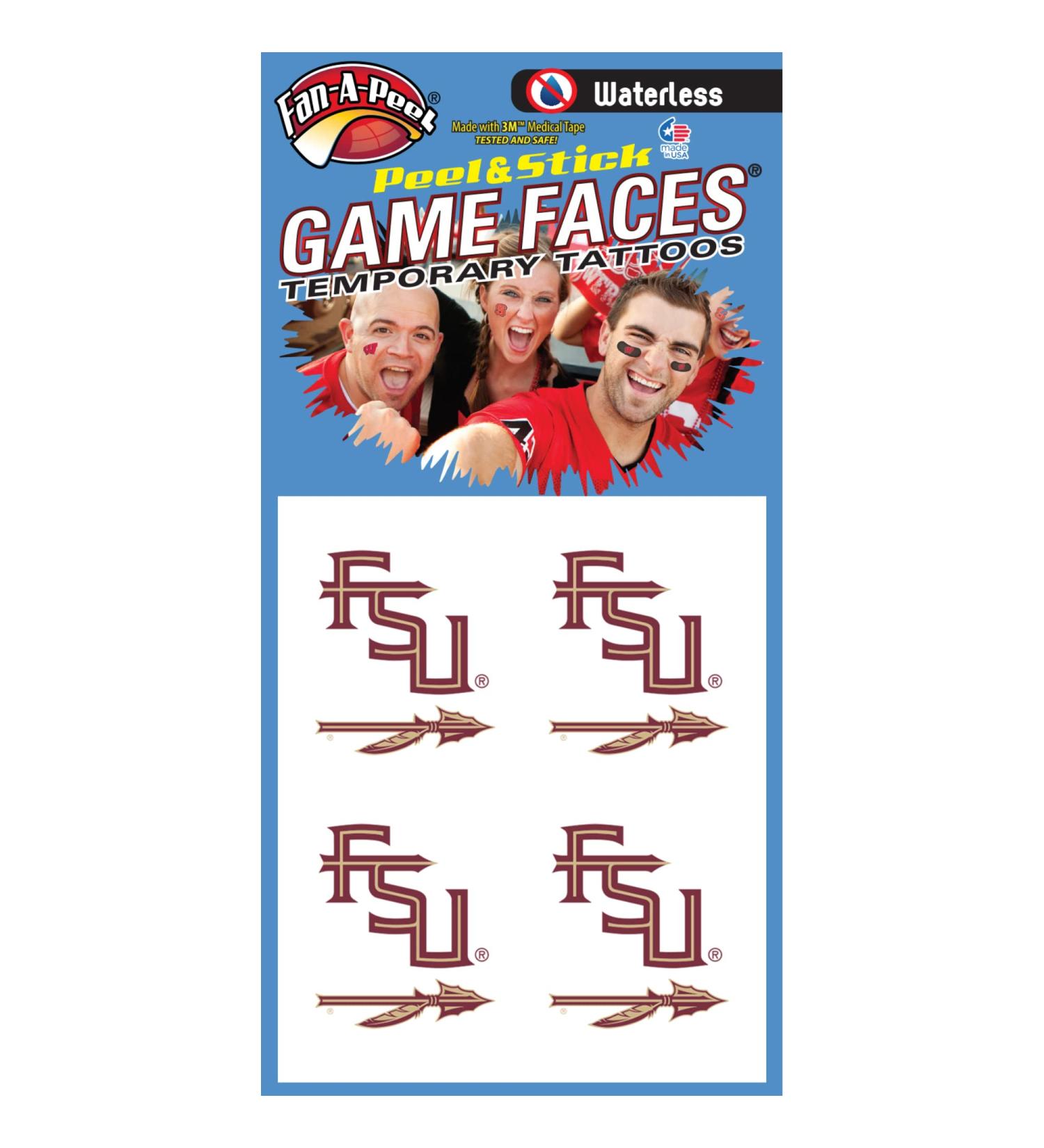 Fan-A-Peel Florida State Waterless Temporary Tattoos - Hypoallergenic Peel and Stick Waterproof Temporary Tattoos Logo