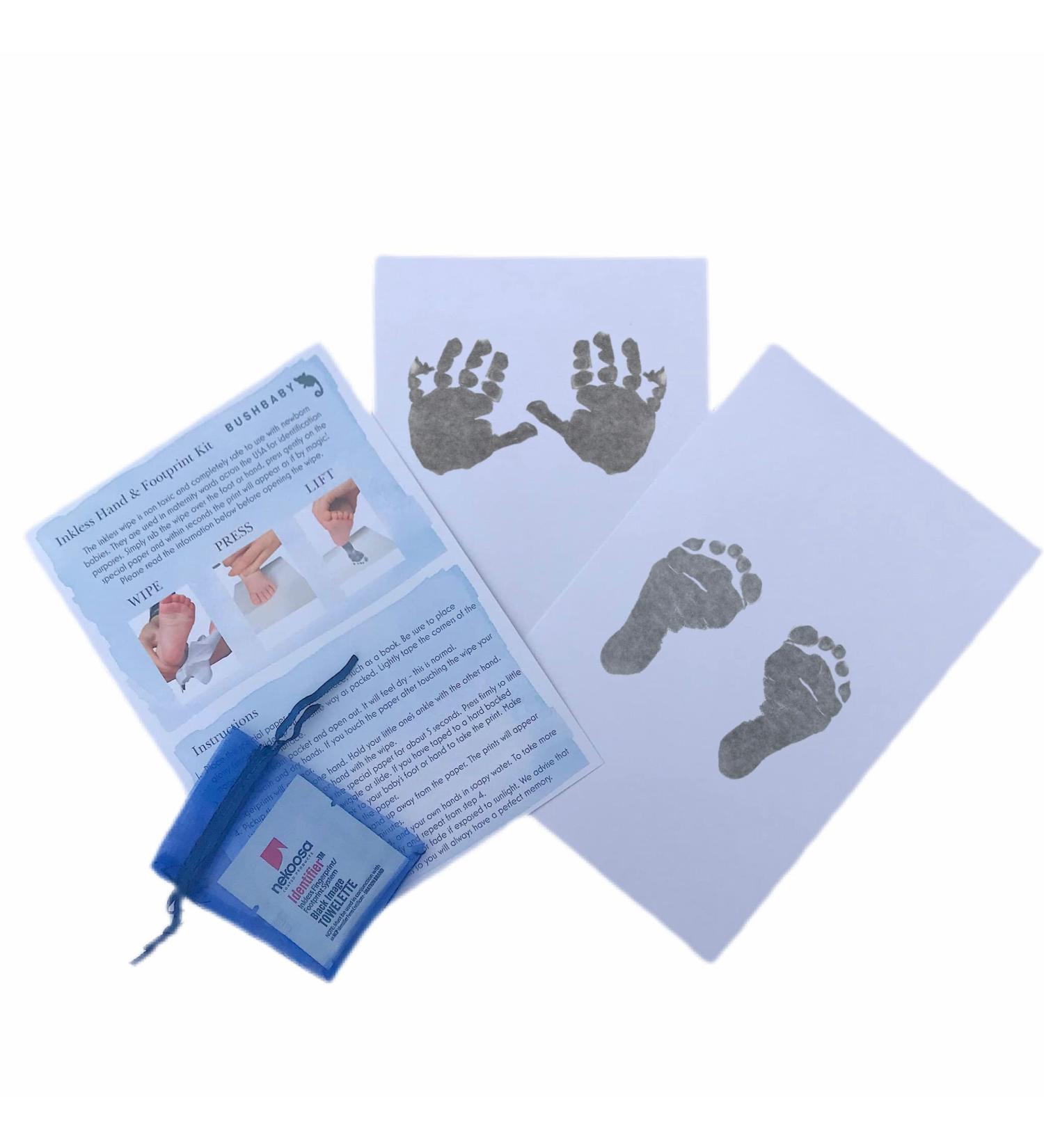 BUSHBABY Inkless Hand & Footprint Kit - Newborn Baby Shower Gift - Blue Inkless Paw Print Kit for Babies - Essential Keepsake for Mum - Buy Online on GoSupps.com