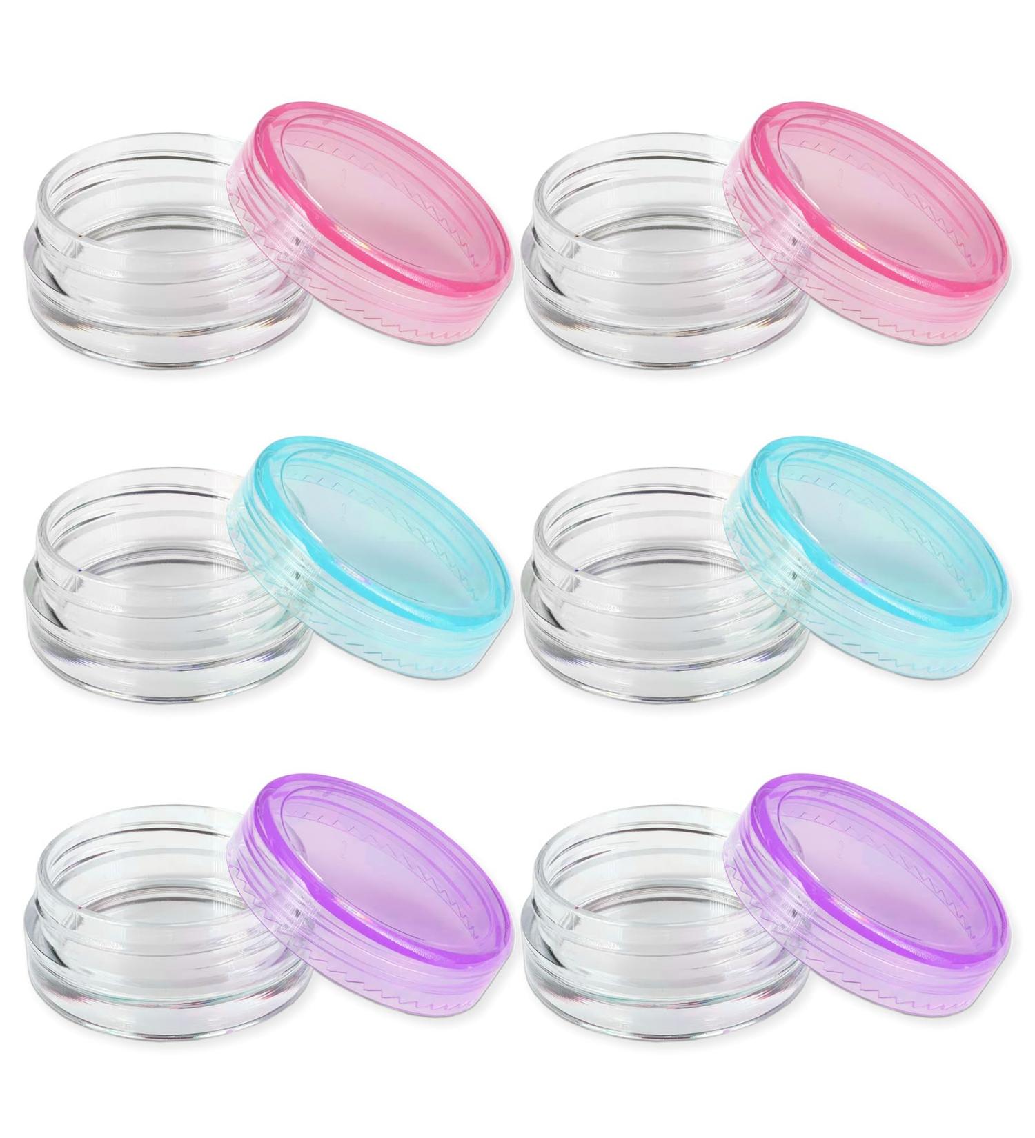 ZXCHOME Travel Containers 6 Pieces 5ml Cosmetic Containers Plastic Cosmetic Jars Travel Clear Cosmetic Containers Travel Containers with Lid for Cosmetics/Cream/Beads - Buy Online on GoSupps.com