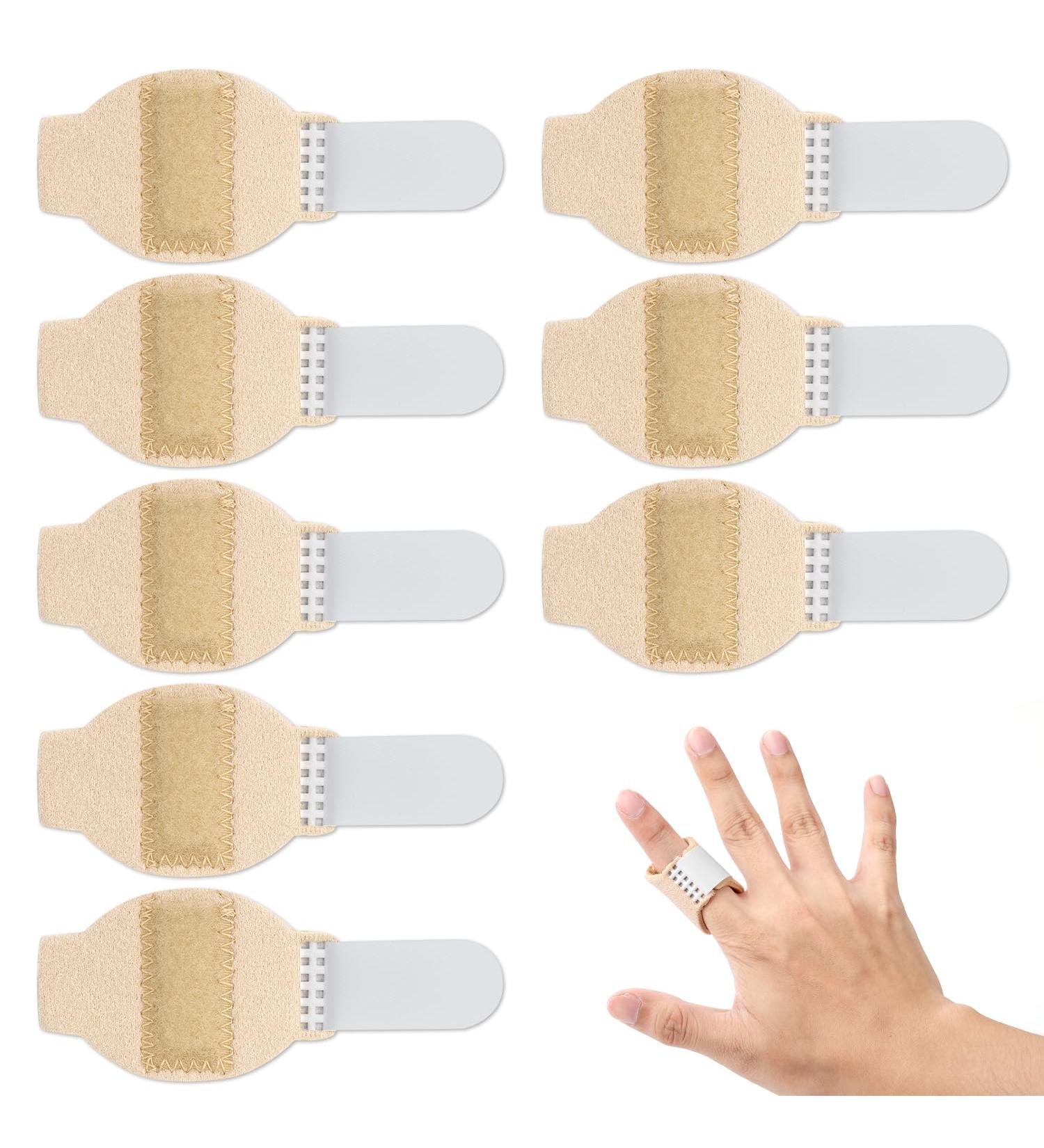 SAVITA 8pcs Adjustable Finger Splints - Reusable Soft Fabric Braces for Trigger Finger & Broken Finger Protection (Skin Color) | International Shipping Available - Buy Online on GoSupps.com