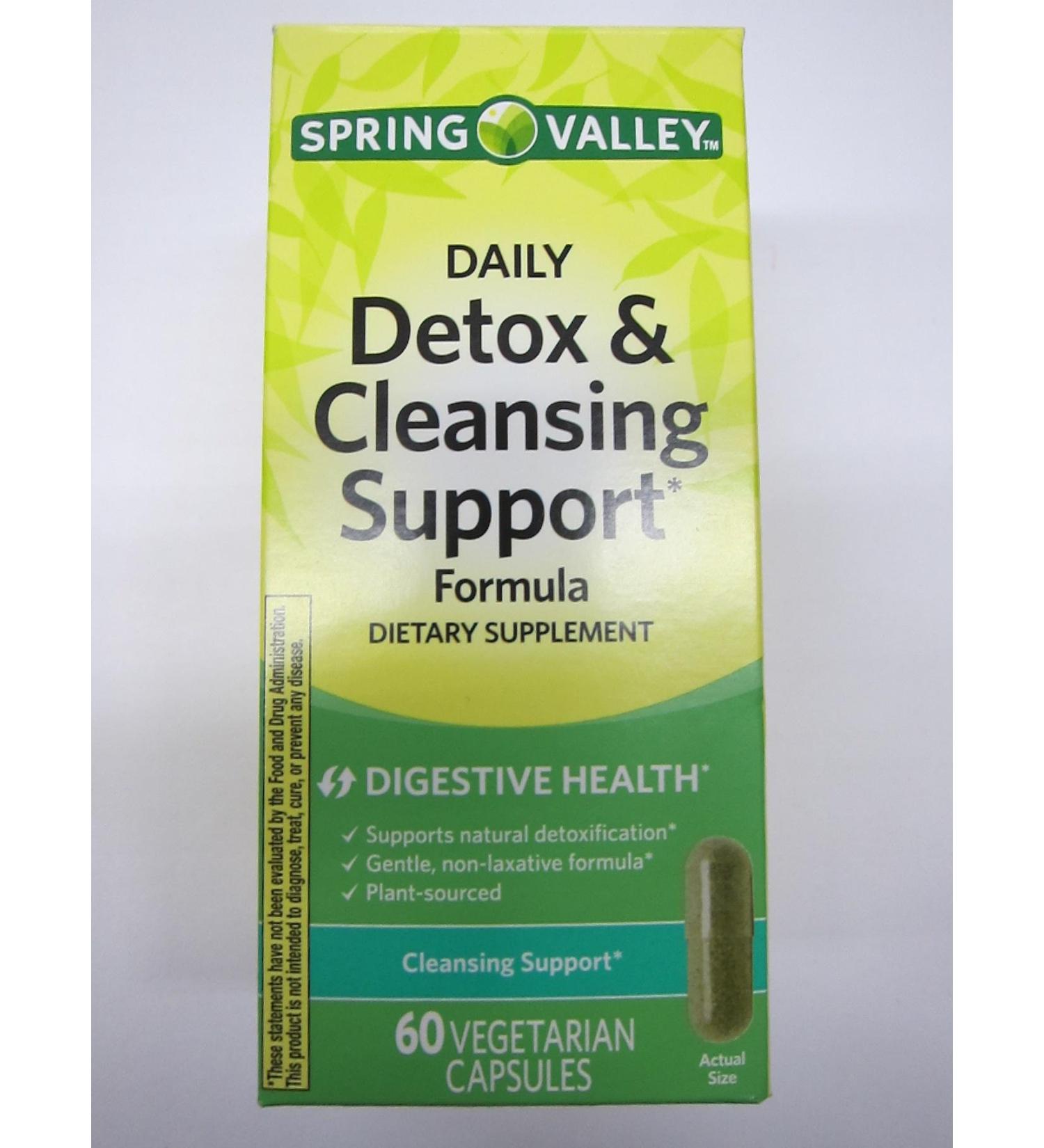 Spring Valley Daily Detox & Cleansing Digestive Support 60 Vegetarian Capsules