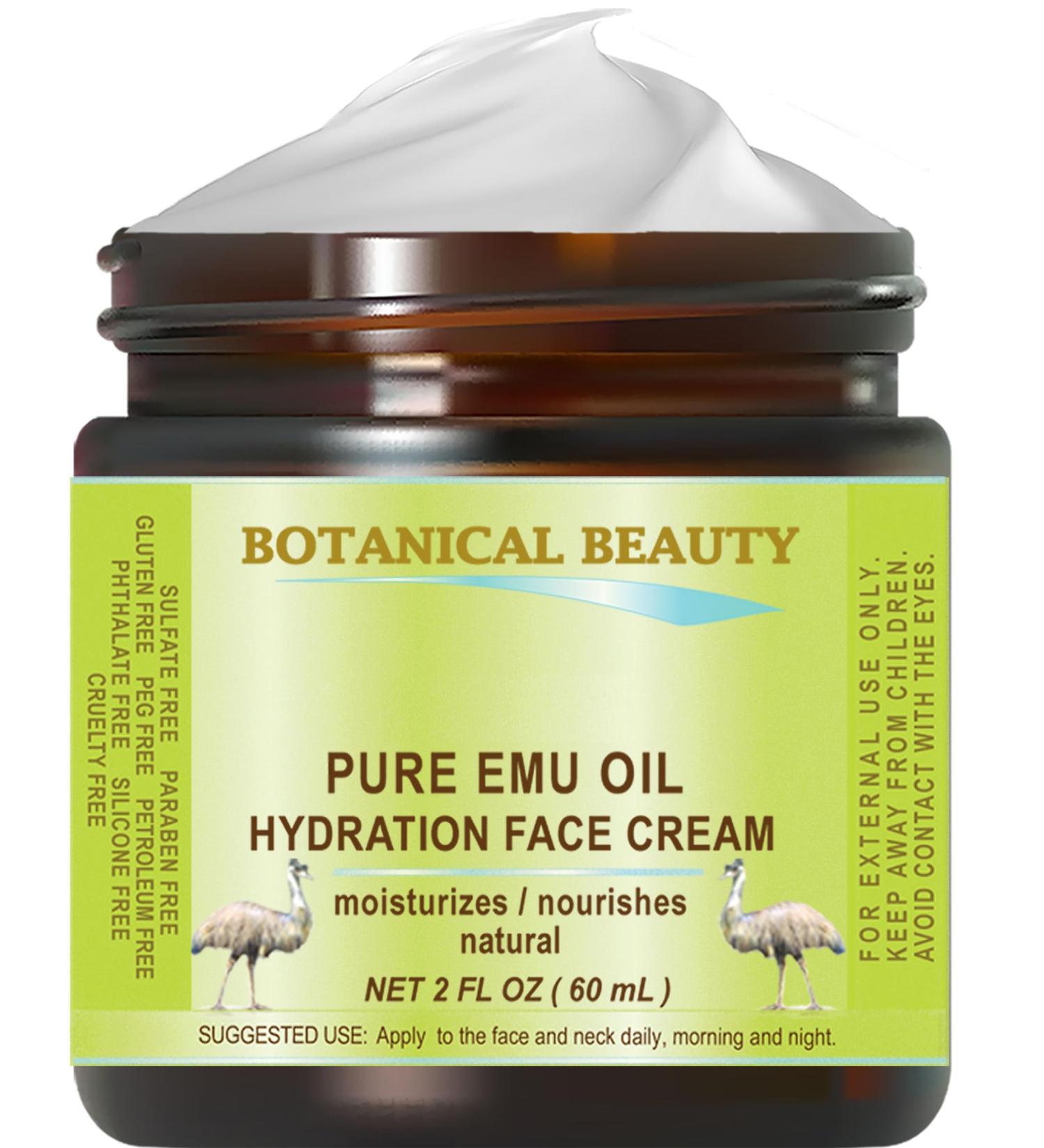 PURE EMU OIL HYDRATION FACE CREAM For Normal - Dry - Sensitive Skin. Moisturizing and Nourishing. 2 Fl. oz. - 60 ml by Botanical Beauty - Buy Online on GoSupps.com