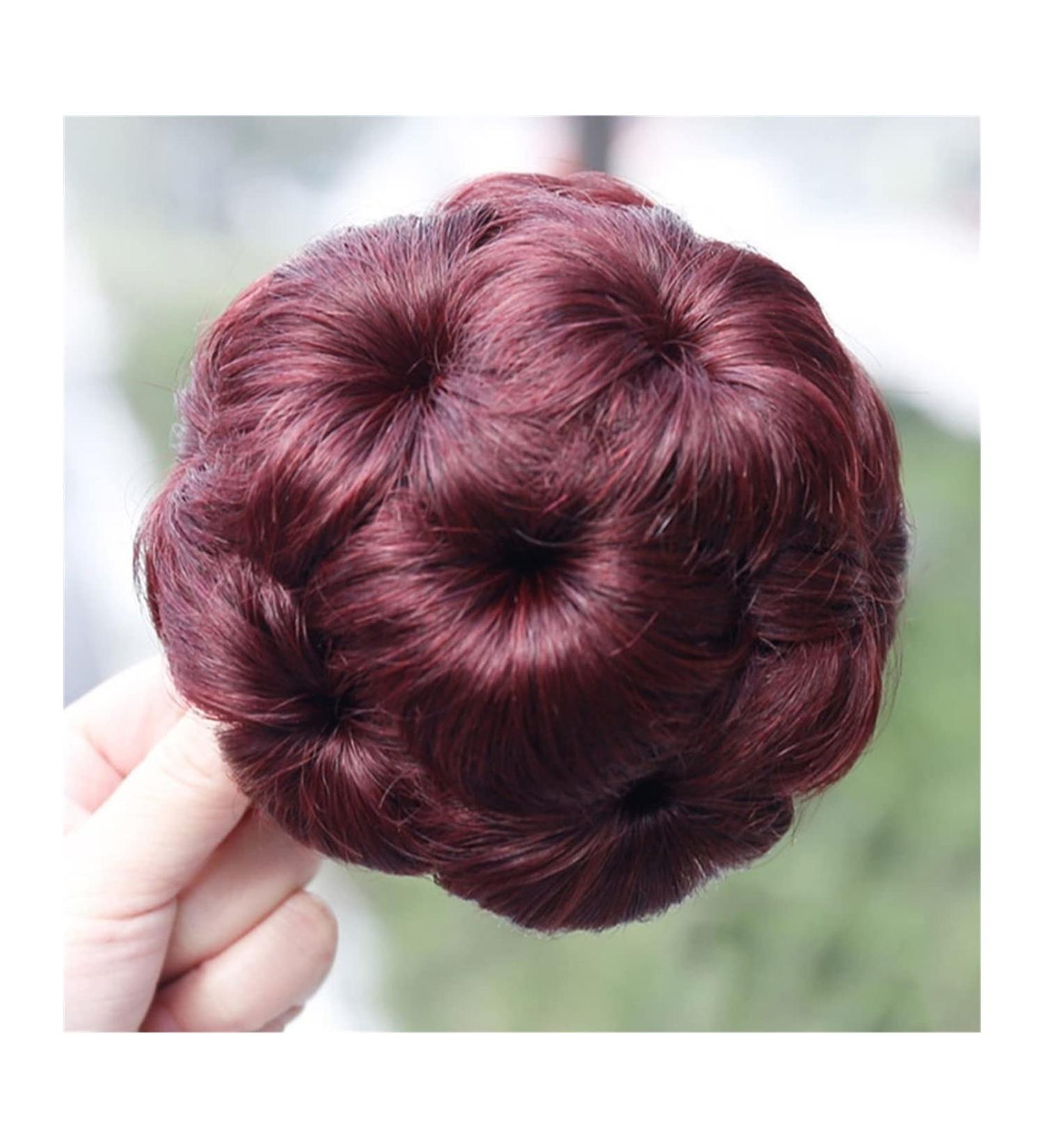 Hair Bun Brazilian Real Hair Braided Bun Hair Piece Braided Bun Donut Claw Clip Style Wig Extensions Real Hair Ladies Hair Bun Hair Extension Hair Piece (Color : D) - Buy Online on GoSupps.com