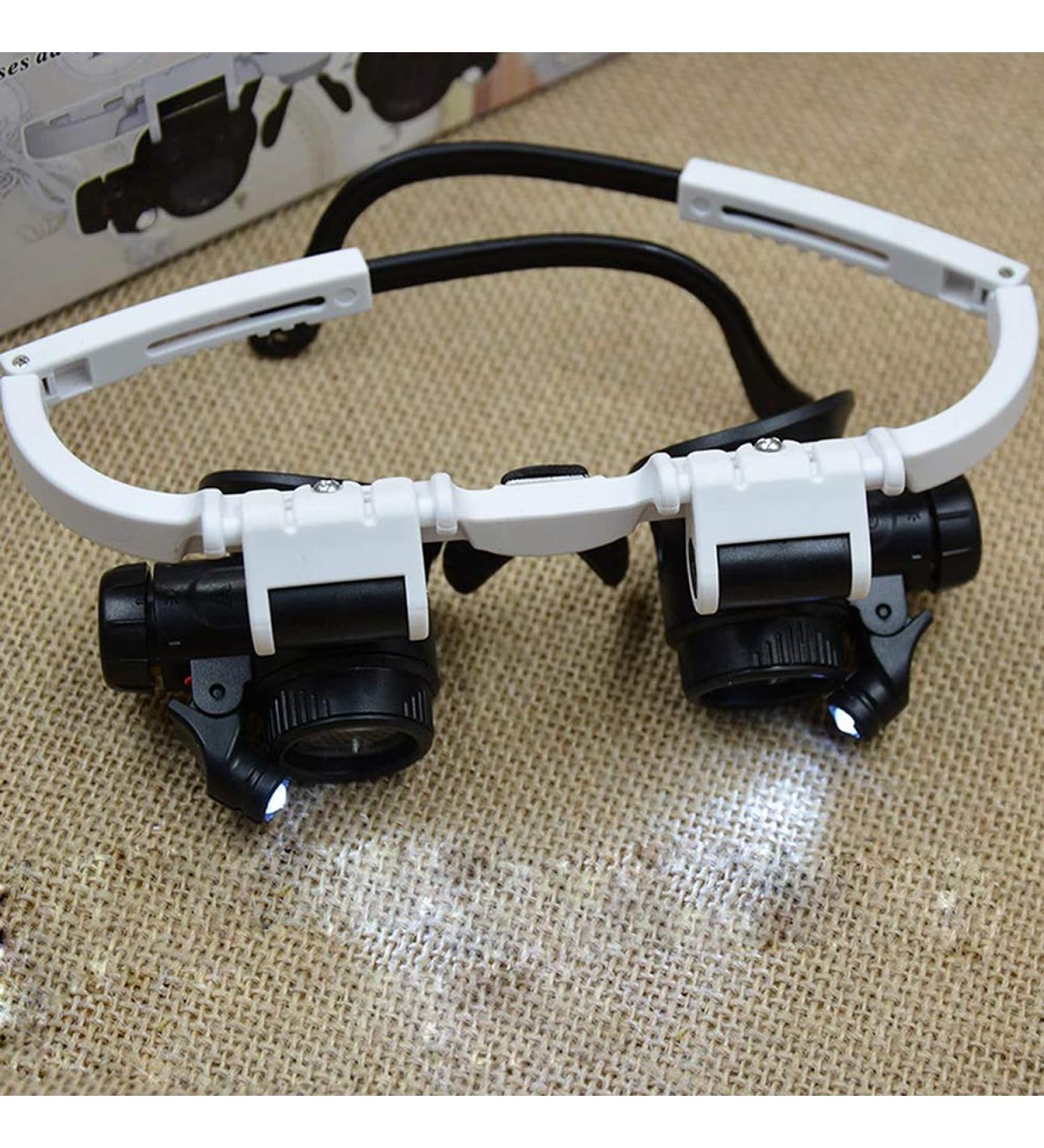Magnifying Adjustable 8x15x23x Multiple LED Light Magnification Head Wearing Magnifier Glass for Jewellery Watch Clock Repair Good Times - Buy Online on GoSupps.com