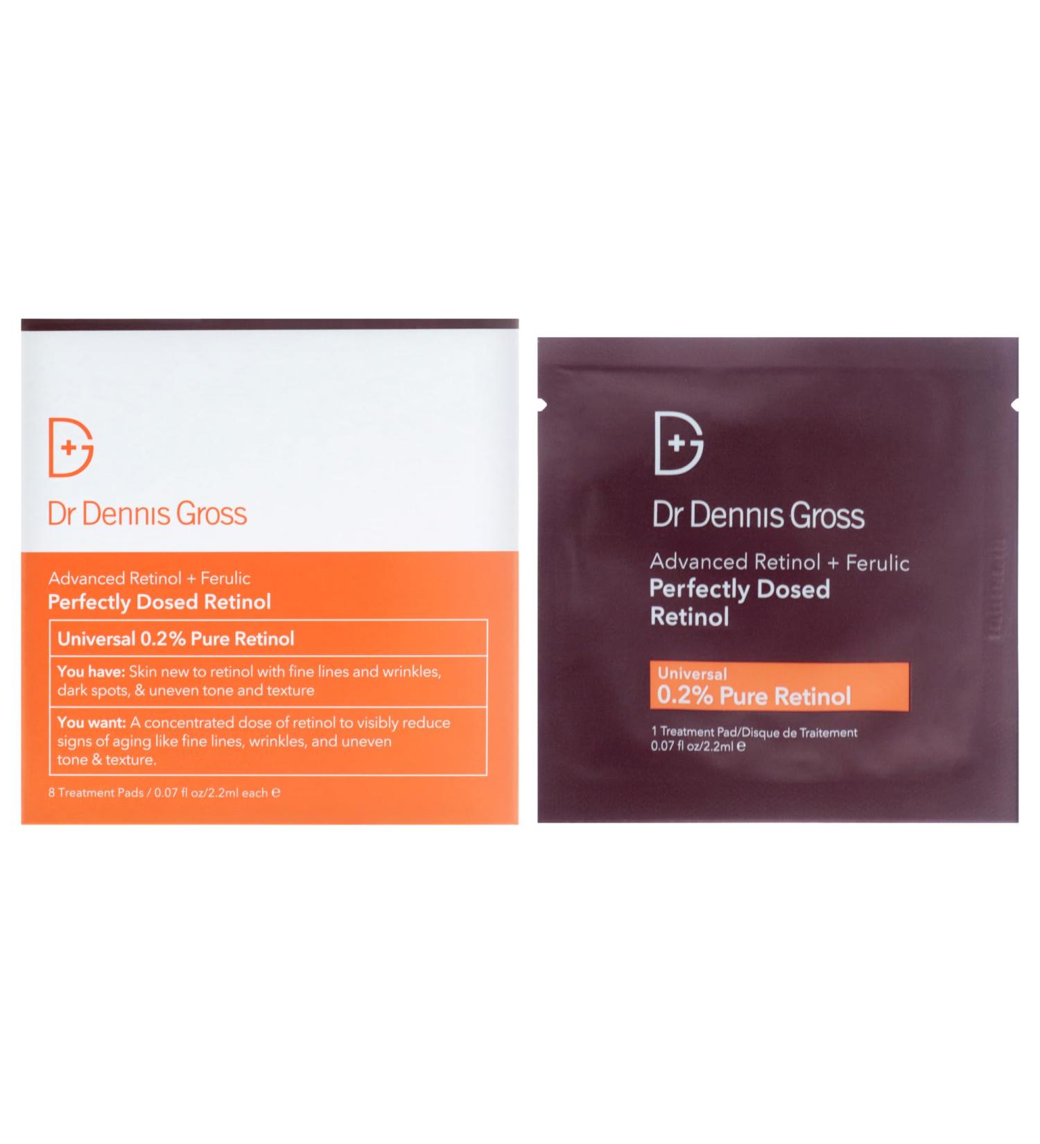 Dr Dennis Gross Advanced Retinol Plus Ferulic Perfectly Dosed Retinol for Women - 8 x 0.07 oz Treatment - Buy Online on GoSupps.com
