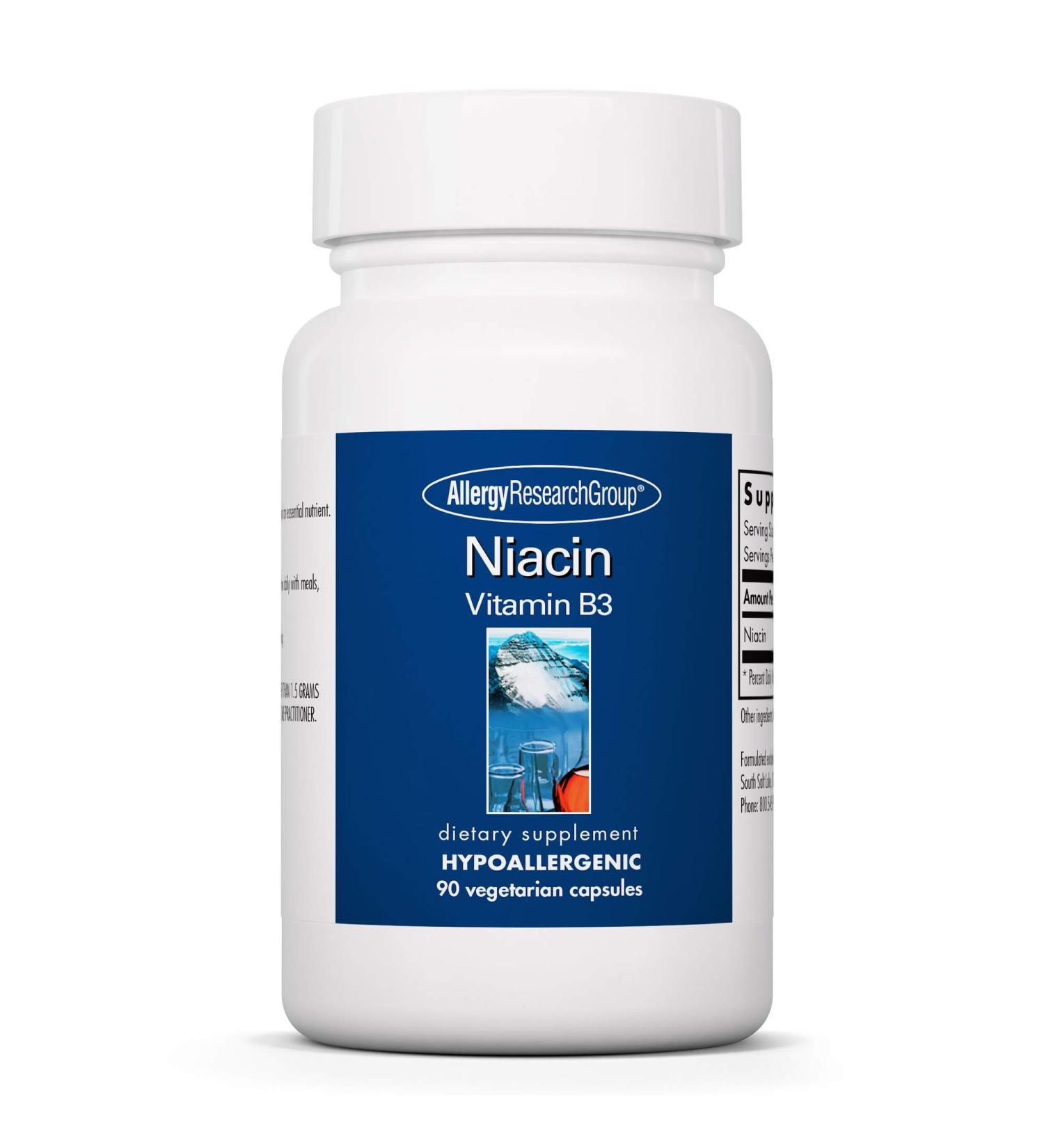 Niacin Vitamin B3 250mg 90 Veg Capsules - Essential Heart Health Supplement - Buy Online on GoSupps.com