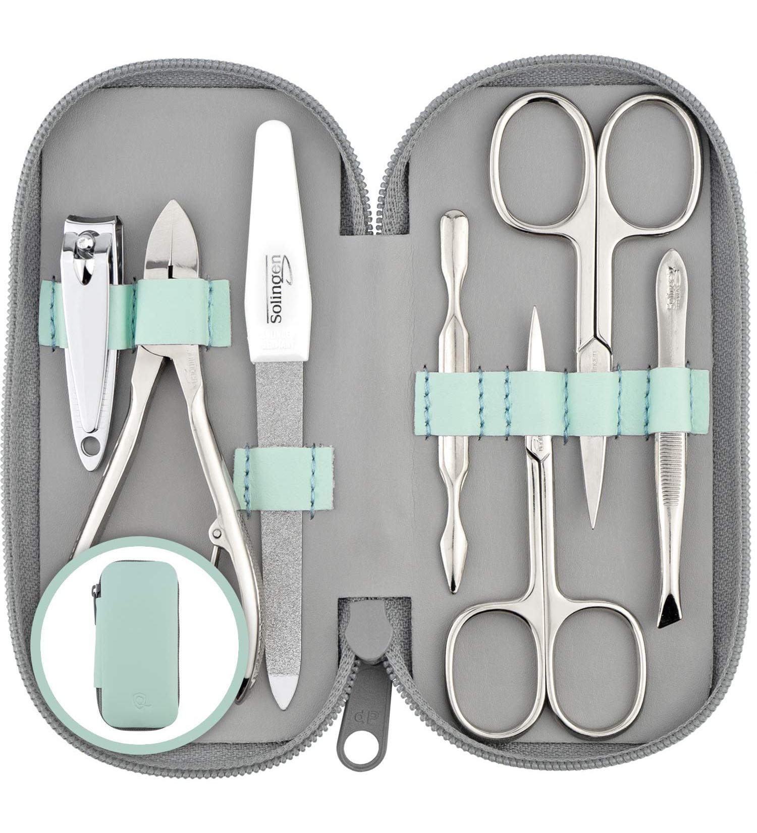 Marqus 7-Piece Manicure Set for Men & Women | Solingen Nail Tools in Real Leather Case - Premium Hand & Foot Care | Made in Germany - Buy Online on GoSupps.com