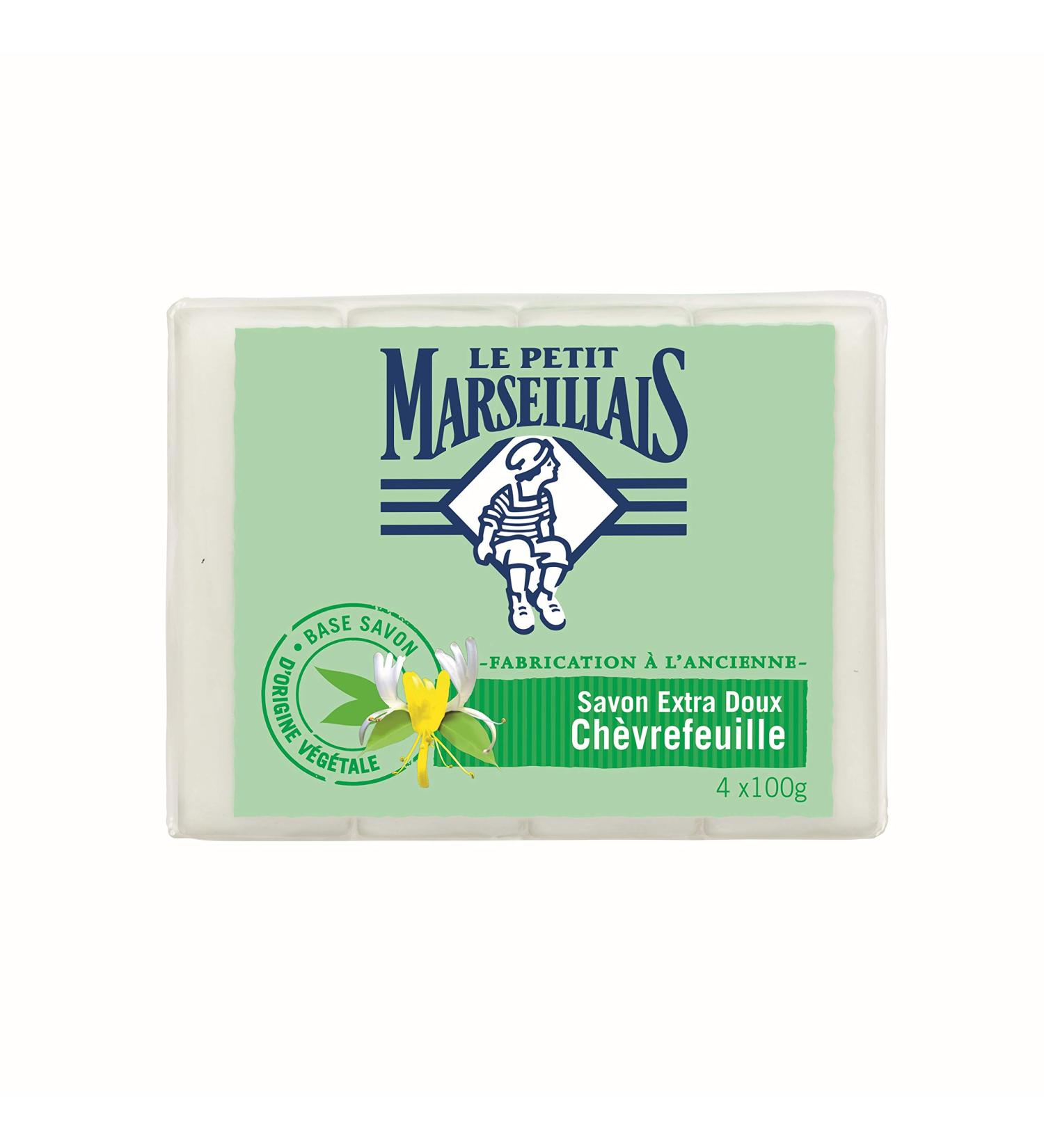  Le Petit Marseillais Le Petit Marseillais Honeysuckle Solid Soap Antibacterial Action 4 x 100 g Pack of 5 - Buy Online on GoSupps.com