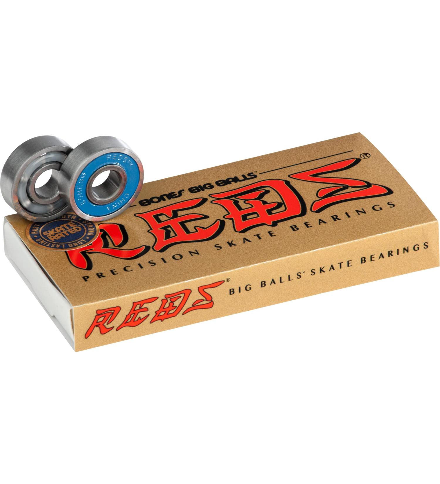 Bones Big Balls Reds Skateboard Bearings 8 Pack - Smooth and Durable Performance - Buy Online on GoSupps.com