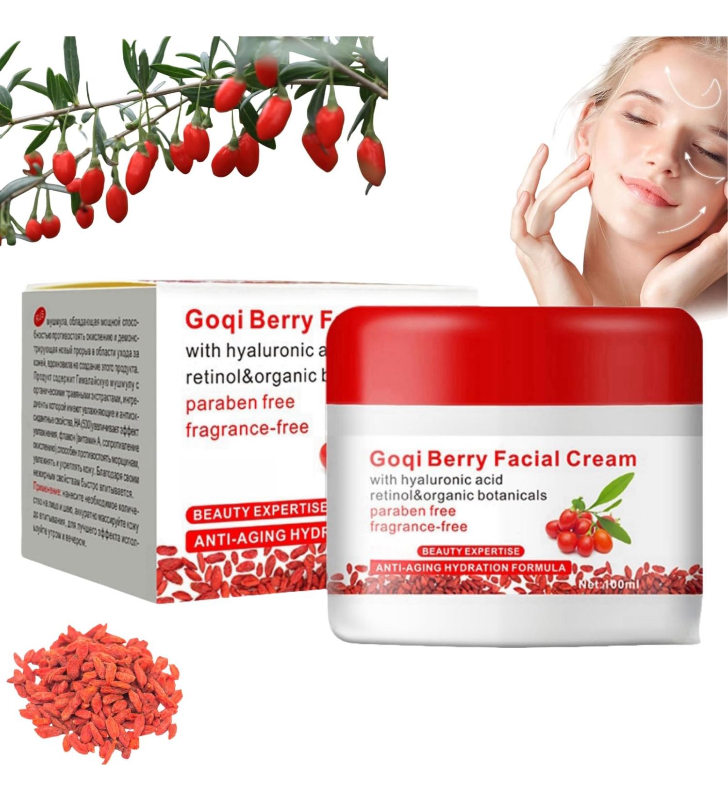 Go-ji Berry Face Cream Berry Facial Cream Face Moisturizer Revitalizing Anti Wrinkle Cream Anti Aging Face Cream Face Moisturiser Day Cream Skin Tightening Cream for Face Moisturiser Face Women 100g - Buy Online on GoSupps.com