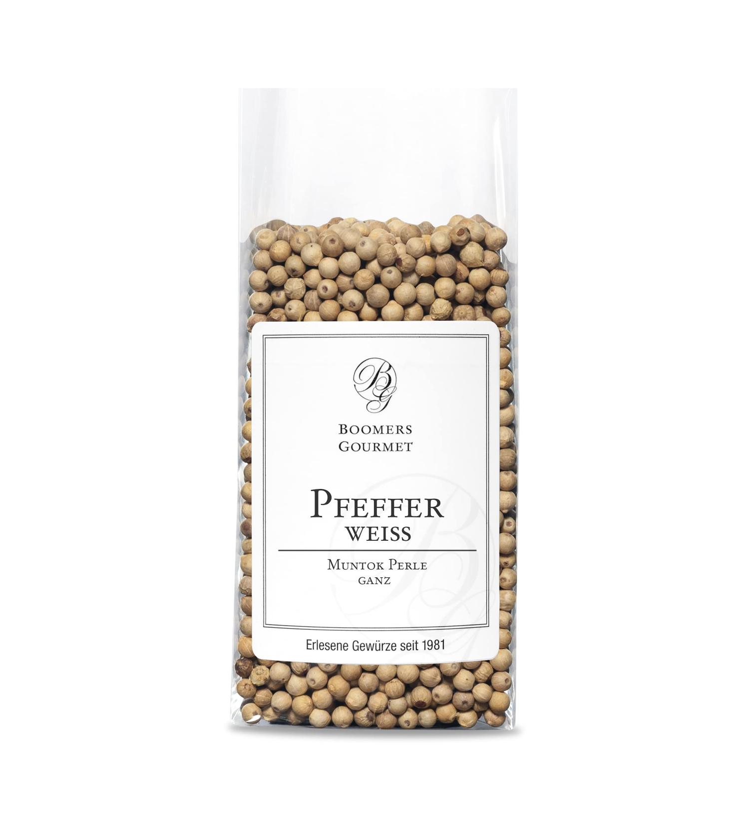 Buy Boomers Gourmet White Pepper Whole Muntok Pearl Refill 120g | Premium Spice for International Shipping - Buy Online on GoSupps.com