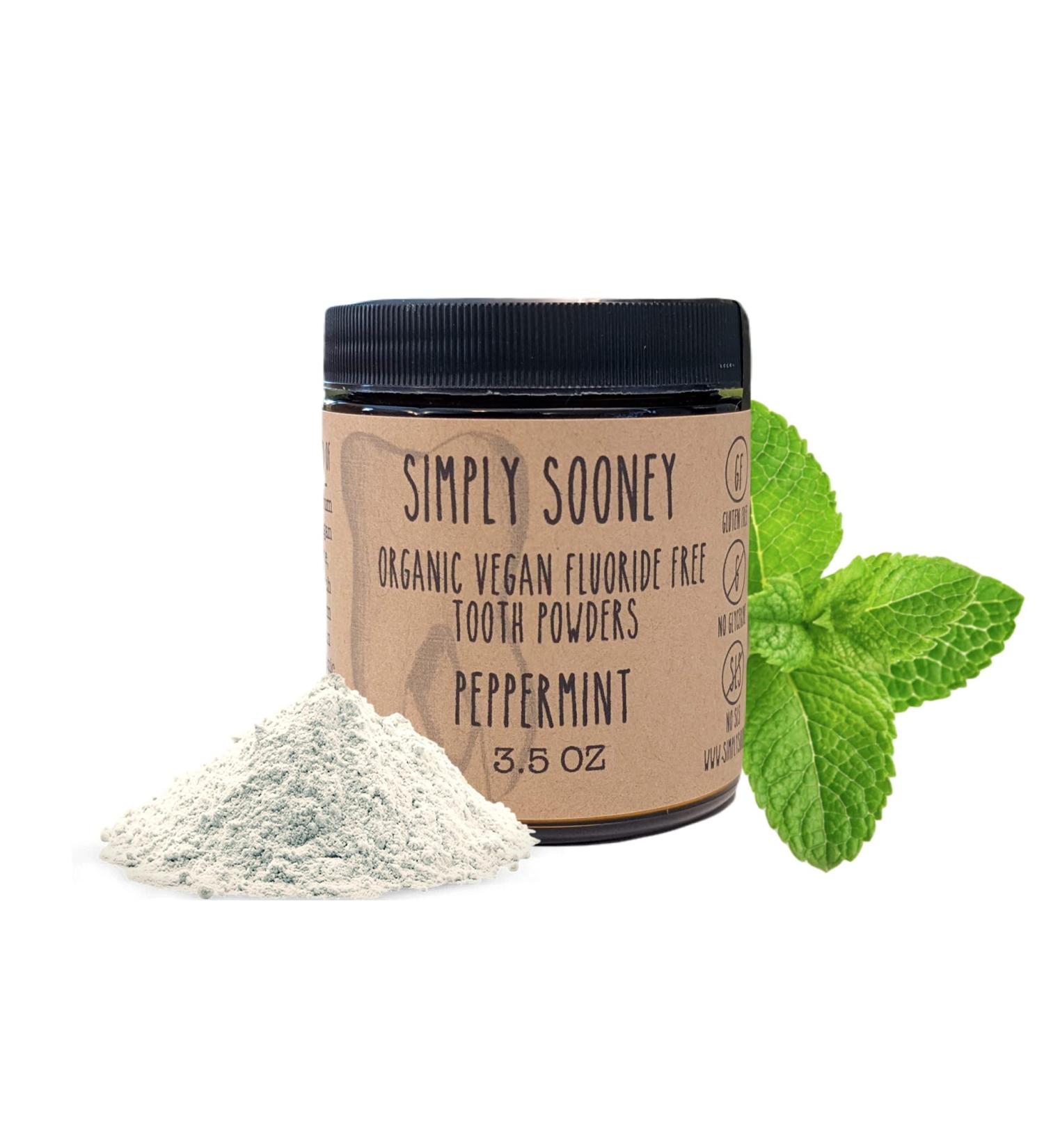 Remineralizing Organic Vegan Tooth Powder - Fluoride Free Peppermint Formula for Stronger Teeth & Fresh Breath - Eco-Friendly Glass Jar with Xylitol - Buy Online on GoSupps.com