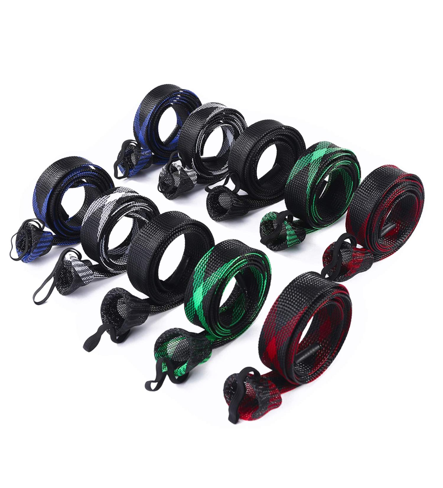 ZHENDUO 10Pcs Fishing Rod Sleeve Set - 67/74.8 Braided Mesh Rod Covers for Bait Casting Sea Fishing - Rod Protector Accessories - 5pcs x 1.7m + 5pcs x 1.9m - Buy Online on GoSupps.com