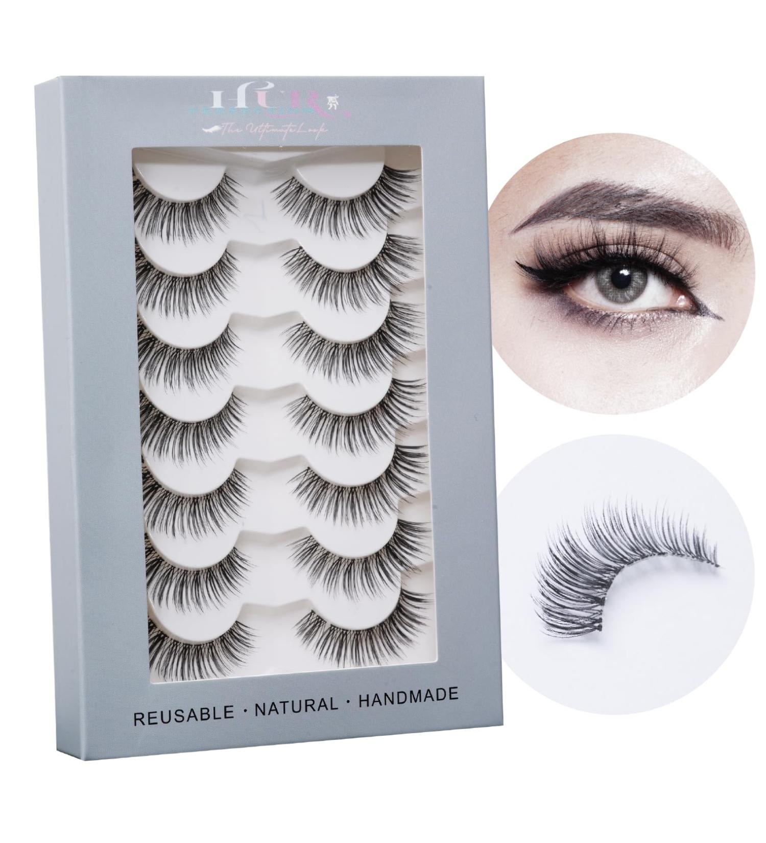 7 Pairs Wispy False Eyelashes - 3D Faux Mink Cluster Lash Extensions for Natural Manga Looks - Handmade Fluffy Strips for International Shipping - Buy Online on GoSupps.com