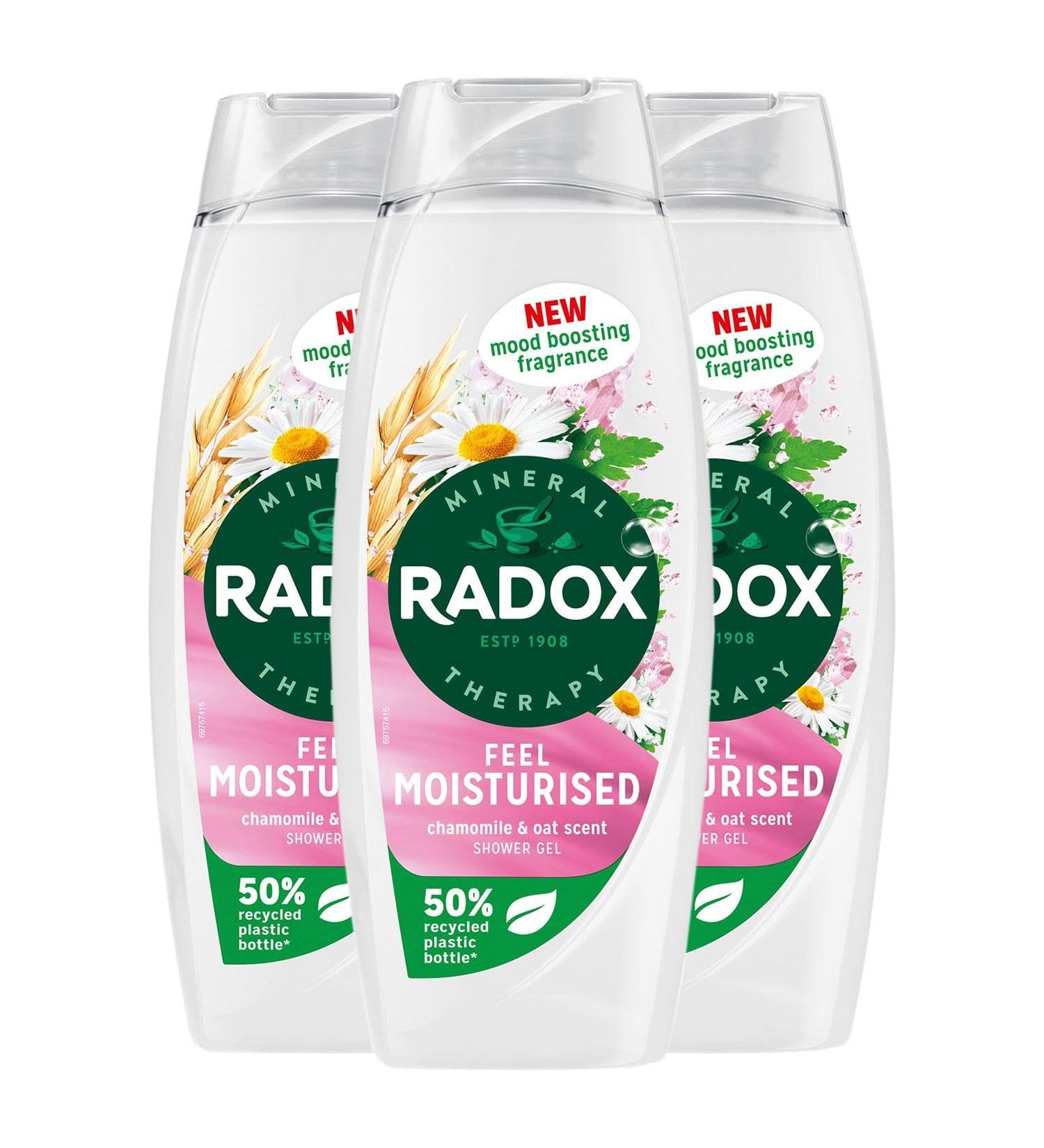 Radox Mineral Therapy Shower Gel Feel Moisturised with Nature Inspired Mood Boosting Fragrance Body Wash for Men and Women Blended with Chamomile and Oat 450ml (Buy 3) - Buy Online on GoSupps.com