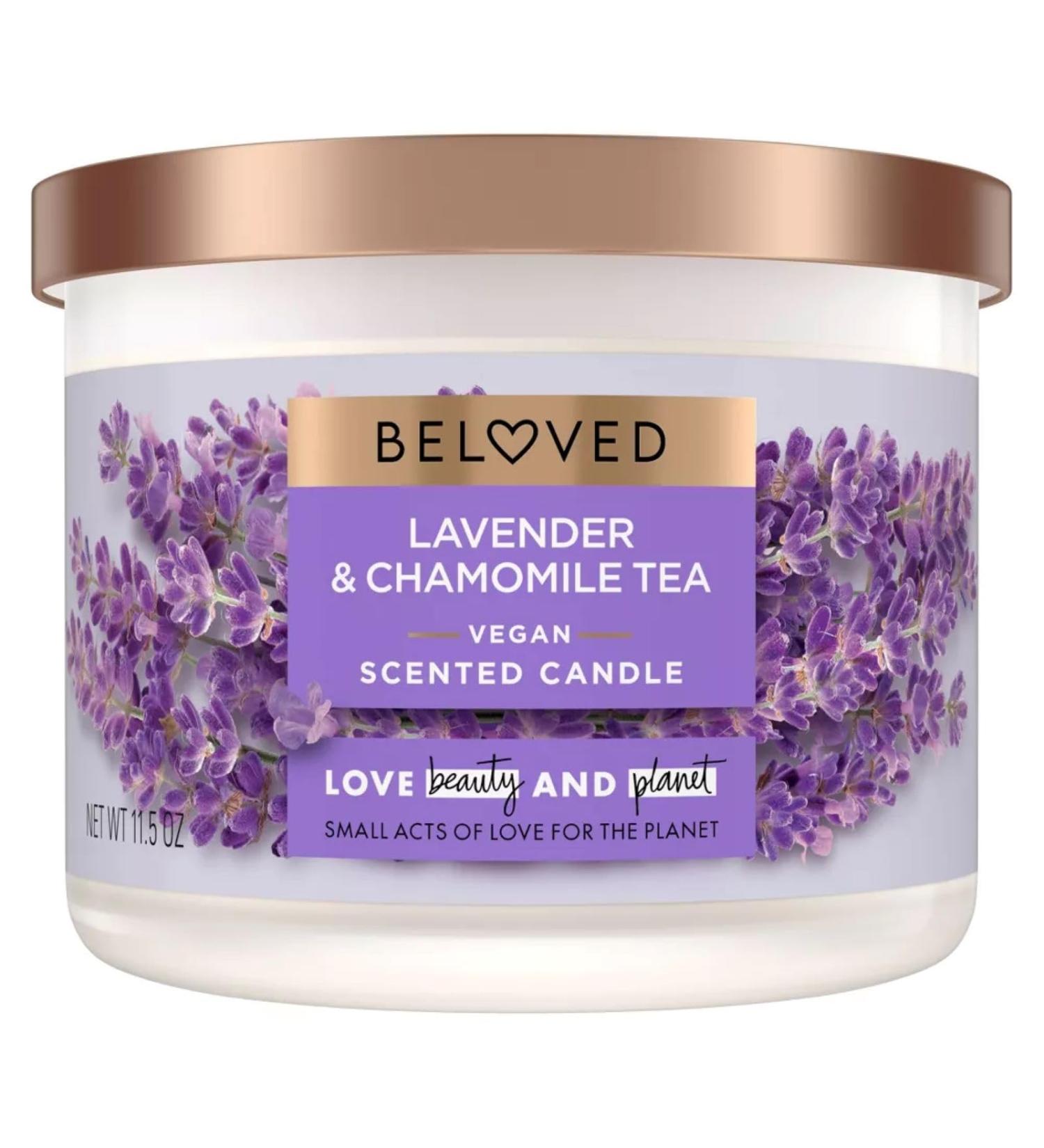 Buy Beloved Lavender & Chamomile Scented Candle | 2-Wick 11.5oz Essential Oil Infused | International Shipping Available - Buy Online on GoSupps.com
