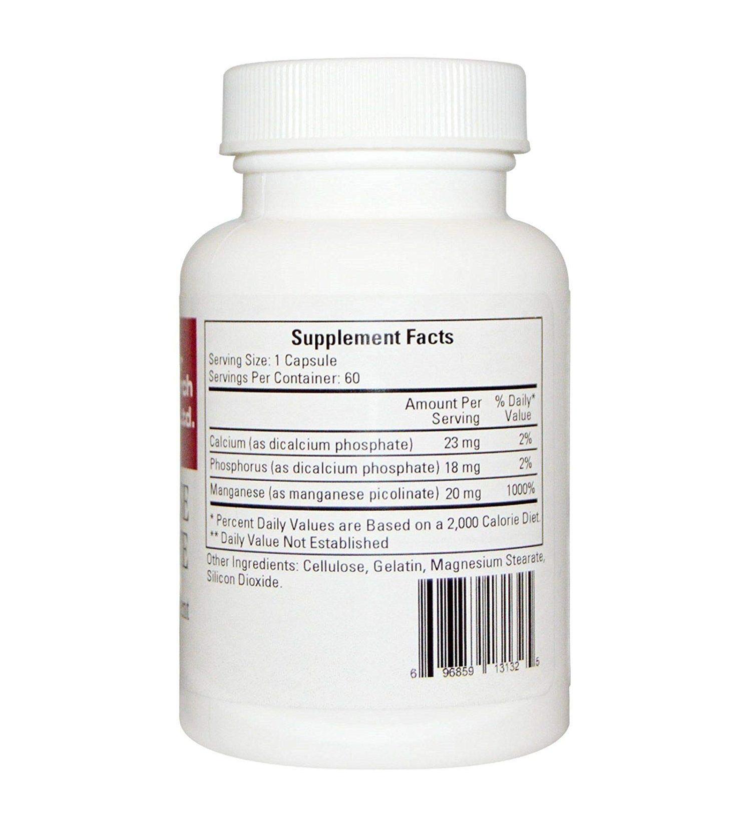Ecological Formulas - Manganese Picolinate 20 mg 60 caps