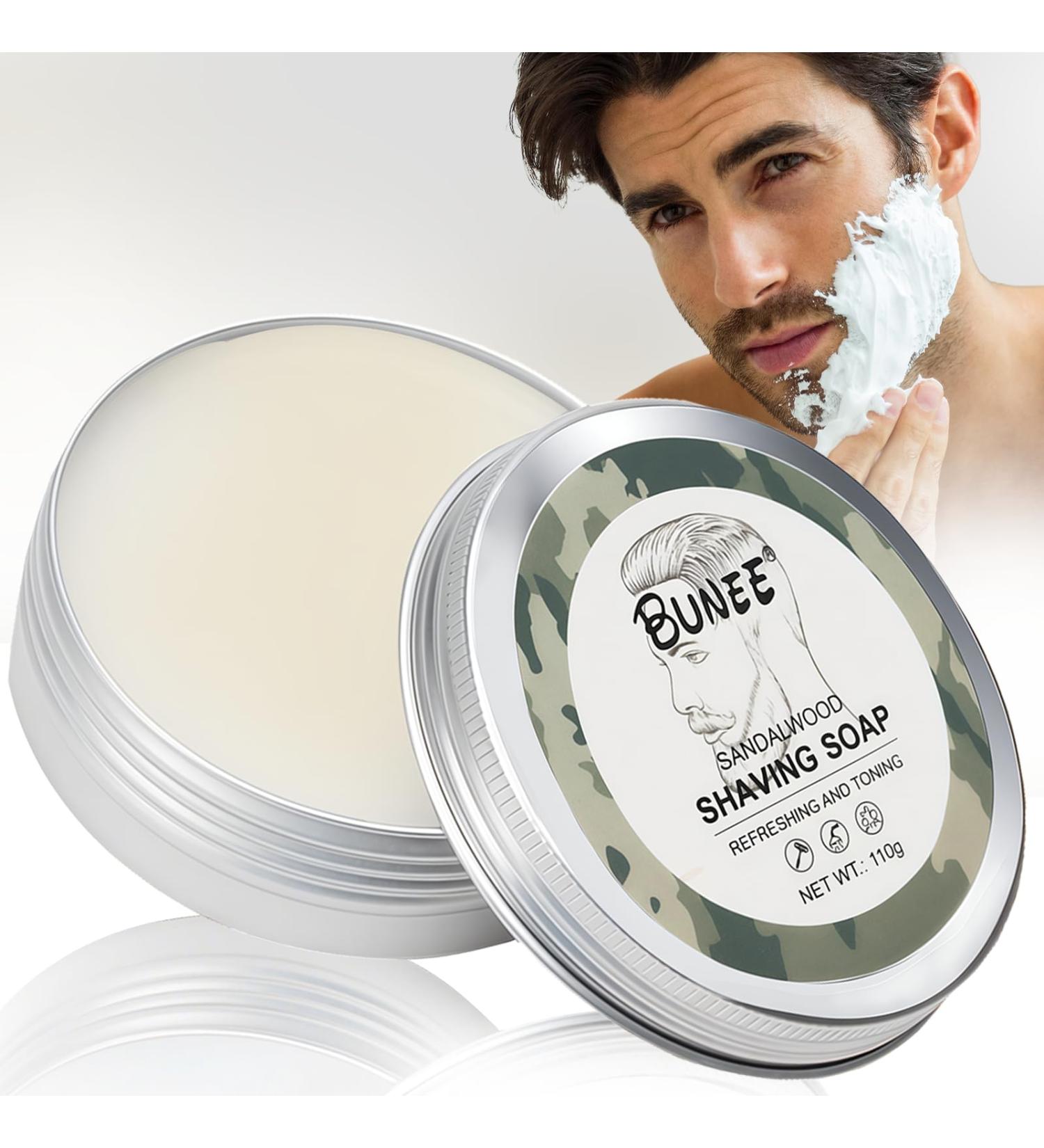 110g Savon de Rasage Rasage Tous Types de Peau naturel et id al pour peaux peaux s ches peaux sensibles et barbes dures Savon barbe rafra chissant Bois De Santal 110 g (Lot de 1) - Buy Online on GoSupps.com