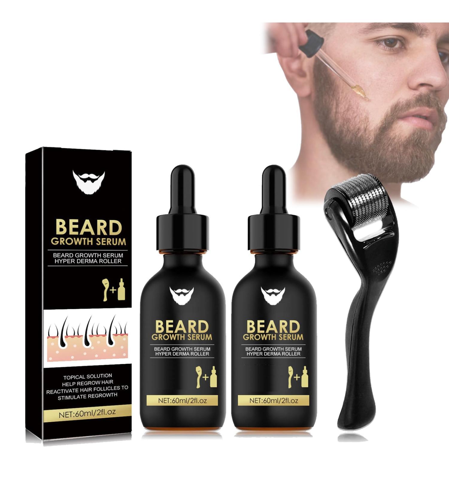 2pcs Huile de Croissance pour la Barbe Huile Barbe Naturelle Kit D' paississement de la Barbe Nourrissant et paississant pour la Barbe 2pcs*60ml hair1 - Buy Online on GoSupps.com