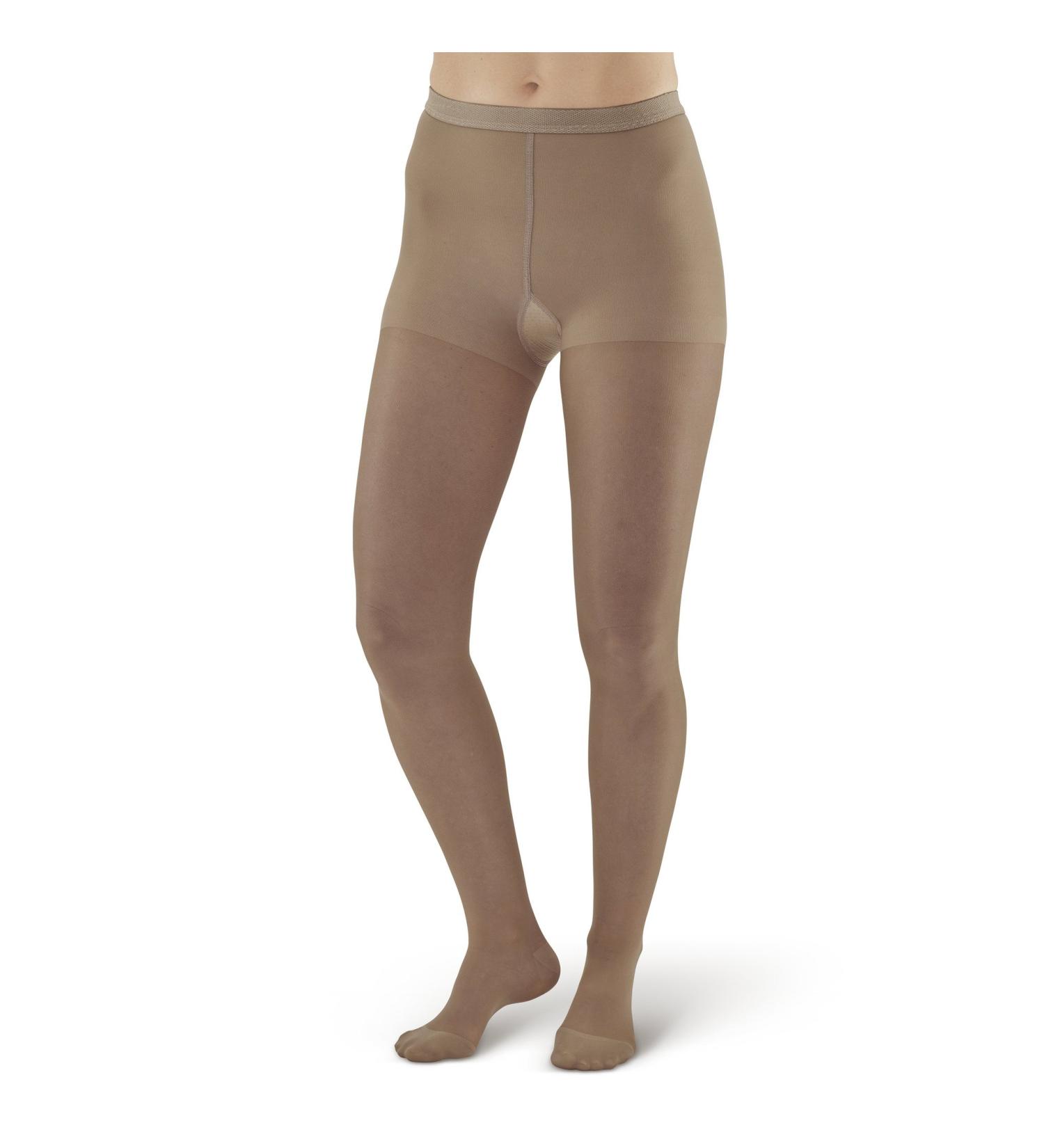 Ames Walker Women's AW Style 15 Sheer Support Compression Pantyhose - 15-20 mmHg Taupe Queen - Buy Online on GoSupps.com