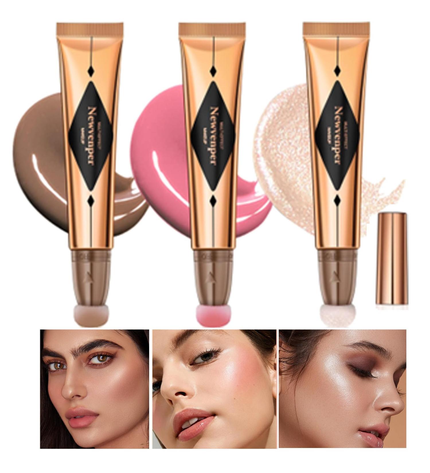 AKOFIC Blush Beauty Wand - Liquid Contour & Highlighter for Flushed Cheeks and Glowing Skin - Buy Online on GoSupps.com