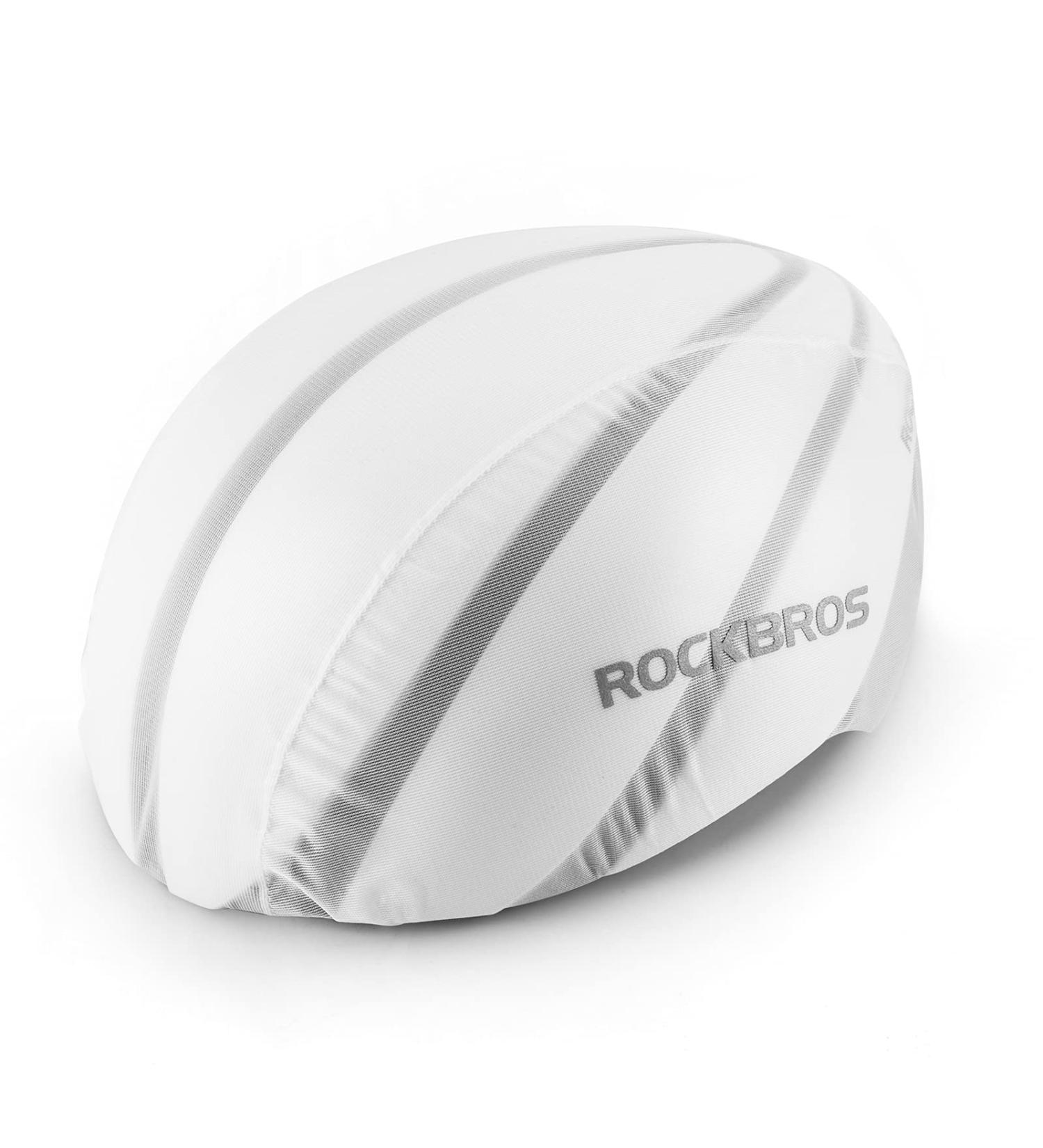 ROCKBROS Waterproof Helmet Cover - Universal Bicycle Rain Cap - Dustproof & Windproof - Black/White/Green - Buy Online on GoSupps.com