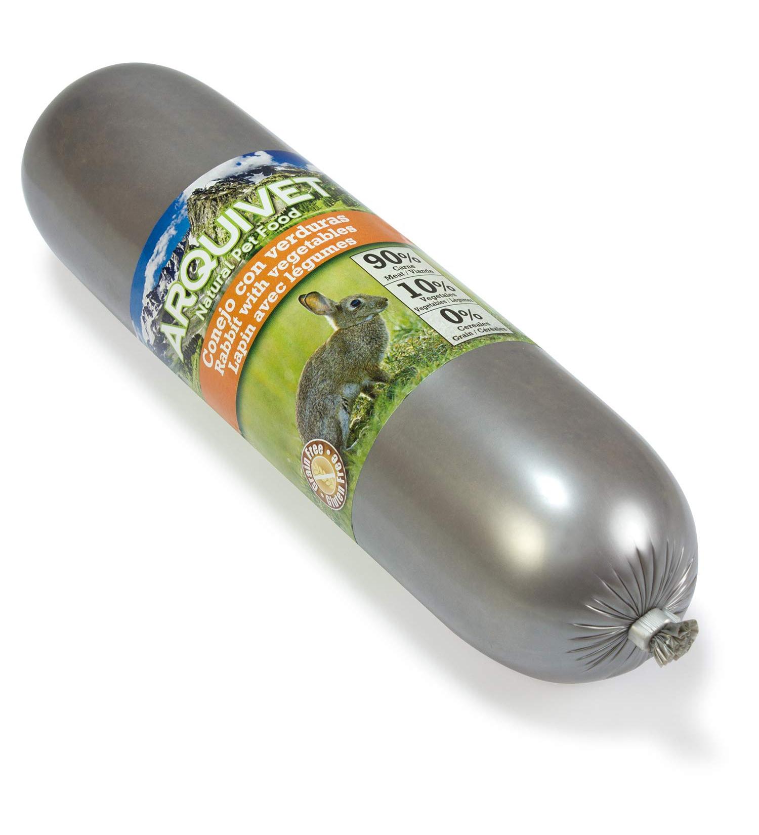 Arquivet Rabbit Sausage with Vegetables for Dogs 500 g 1 Unit (Pack of 1) - Buy Online on GoSupps.com