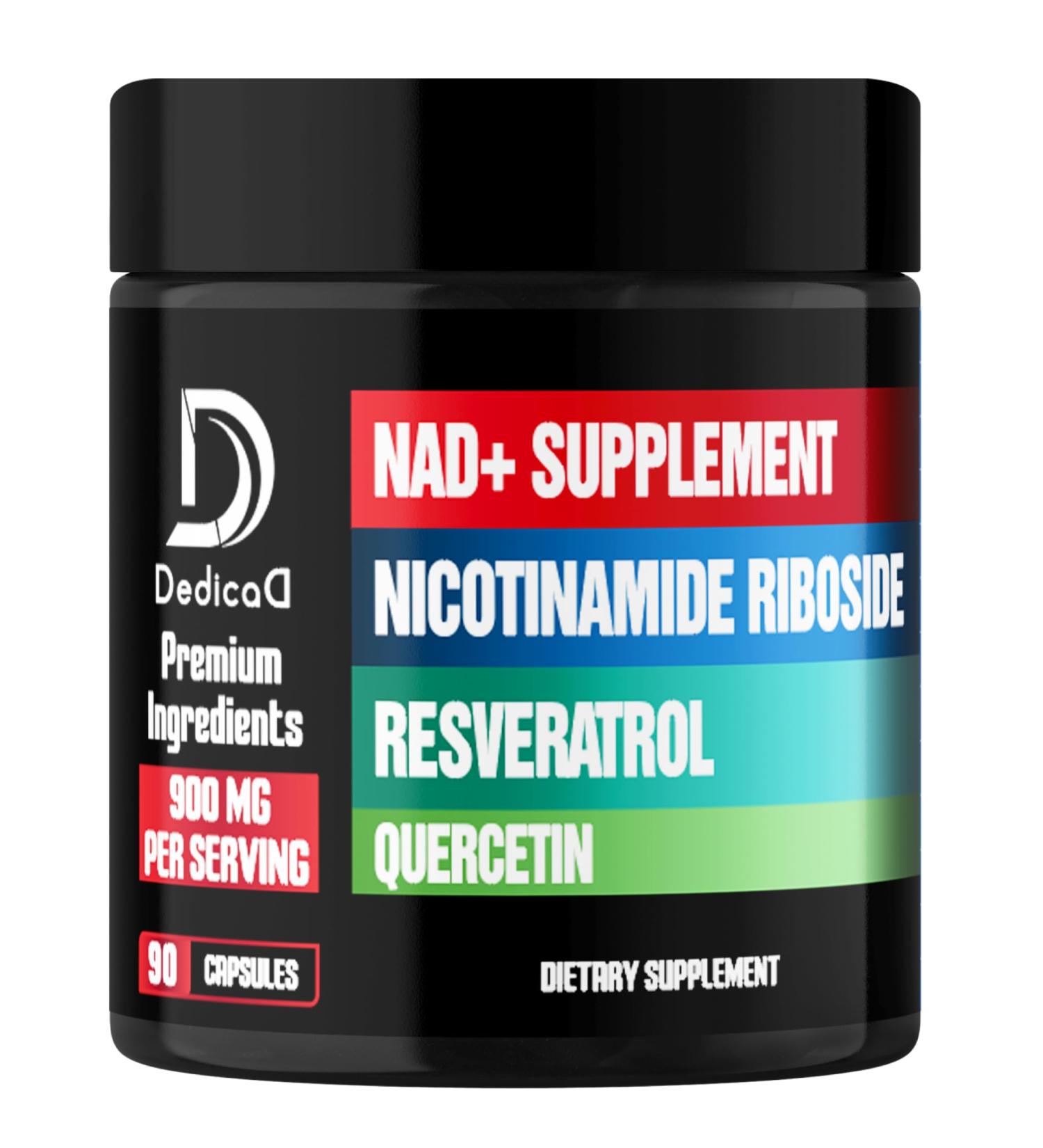 NAD Supplement with Liposomal Nicotinamide Riboside 900mg NR, Resveratrol, Quercetin - 90 Capsules - Cellular Production & Restoration, Aging Well, Vitality 90 Count (Pack of 1) - Buy Online on GoSupps.com