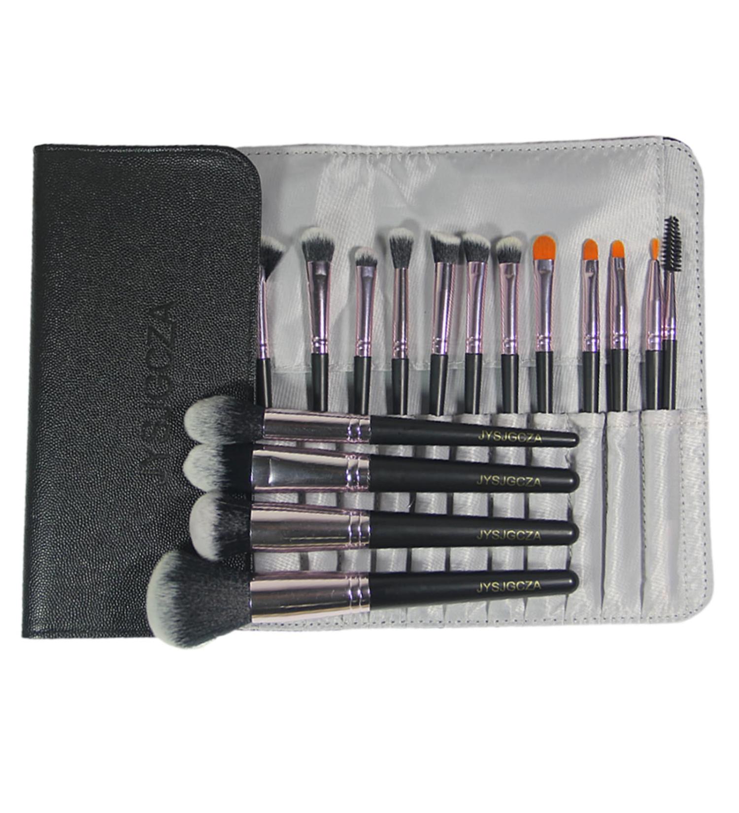 16-Piece Makeup Brush Set with Travel Bag | Foundation Eyeshadow Blending & Full Face Brushes for Flawless Makeup - Buy Online on GoSupps.com