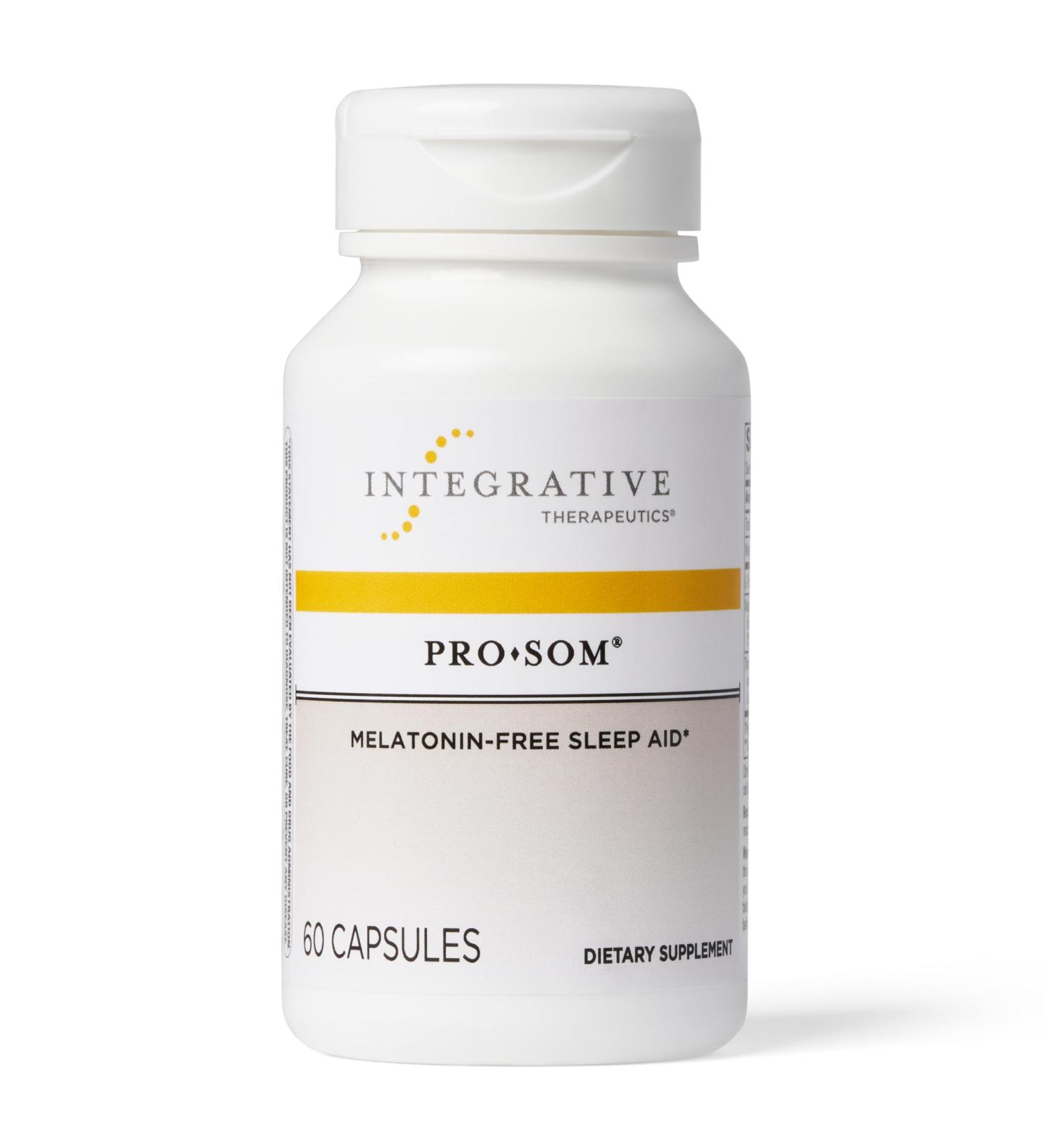 Integrative Therapeutics Pro-Som - Melatonin-Free Quality Sleep Support for Nighttime Relaxation* - Bedtime Supplement for Restful Sleep Support* - Dairy- & Gluten-Free - 60 Capsules (15 Servings) - Buy Online on GoSupps.com