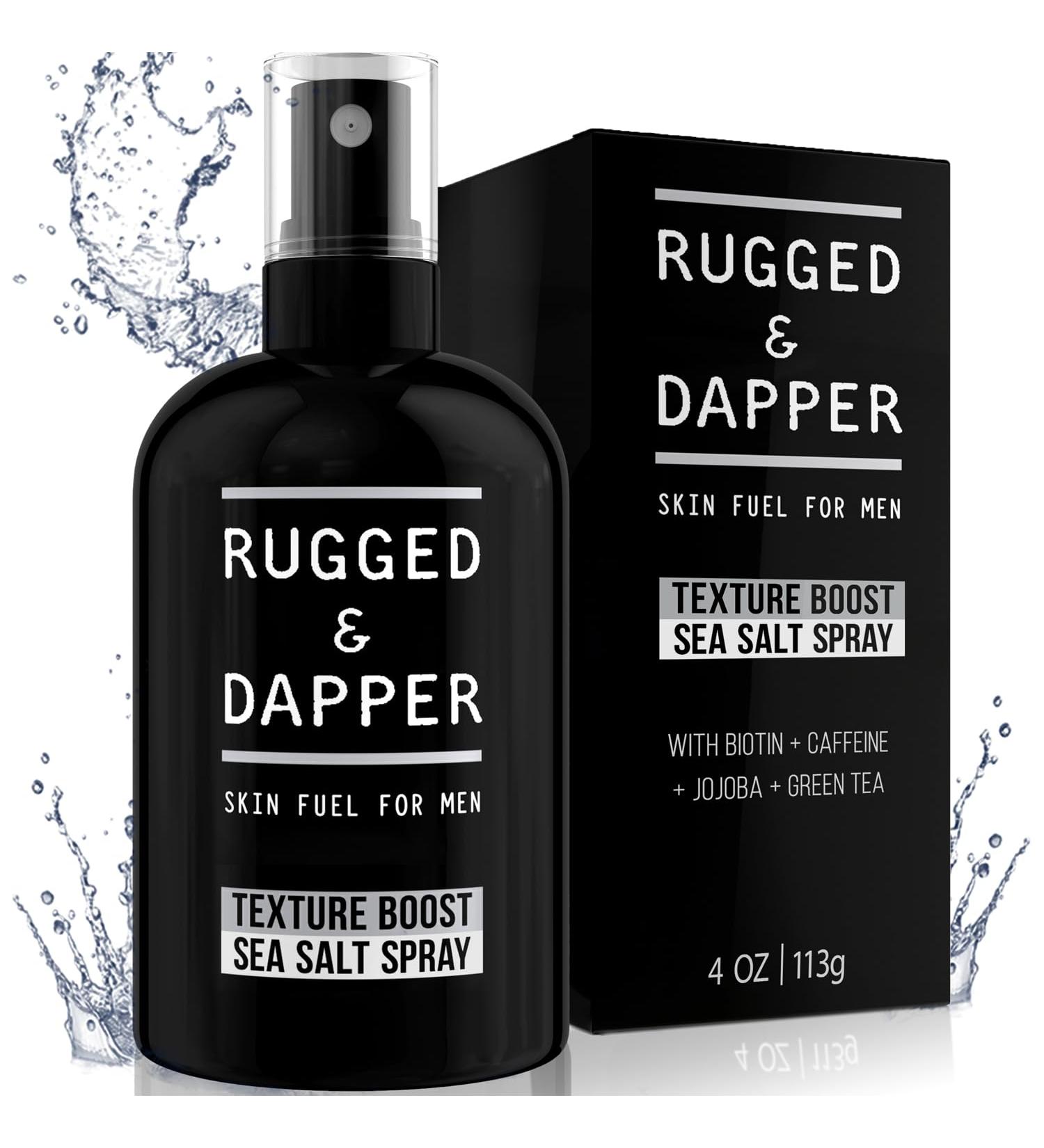RUGGED & DAPPER Texture Boost Sea Salt Spray for Men - 4 oz Hair Styling Agent Adds Body and Fullness to Hair Enhances Natural Texture Locks in Moisture Ocean Fresh Scent - Buy Online on GoSupps.com