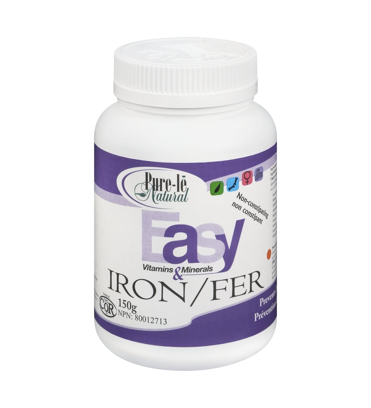 Easy Vitamins & Minerals Iron - Organic Iron (Powder) energy health supplement formula - Gentle Mixes clear No Constipation No Stomach Upset NO taste NO texture NEVER Thickens. - Ultra Premium Dietary Supplement - No Fillers or Binders No Artificial Ingre - Buy Online on GoSupps.com