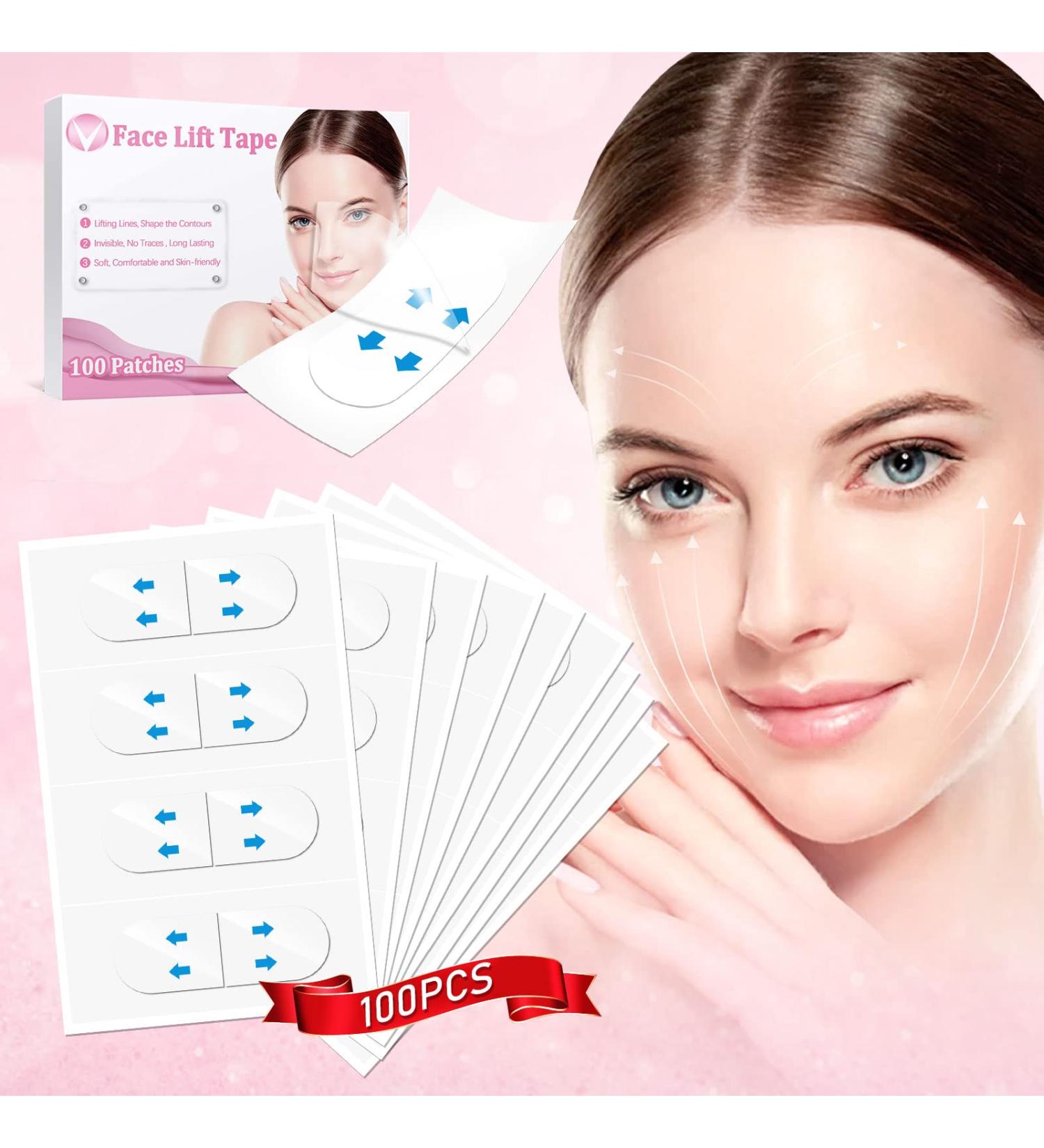 Invisible Face Lift Tape - Instant Facelift Solution for Wrinkles and Sagging Skin - 100PCS - Buy Online on GoSupps.com