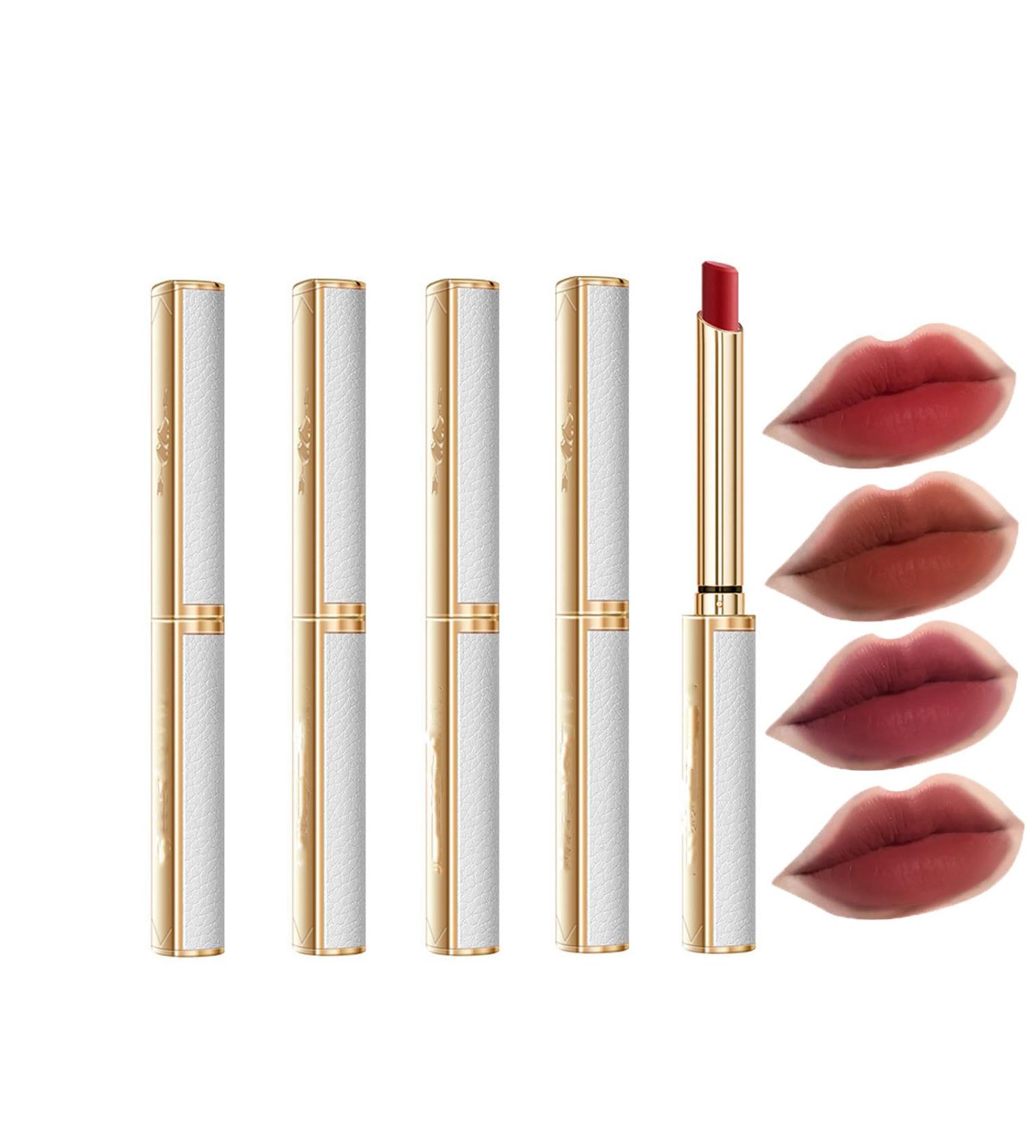 Waterproof Velvet Matte Lipstick Long Lasting - High Pigment Lipstick Set - Nourishing Nude Lip Gloss - Smooth Color - Matte Lipstick - Gift Box for Women - Buy Online on GoSupps.com