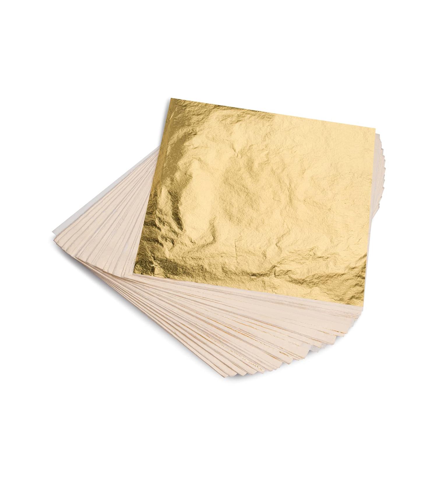 KraftiSky Gold Leaf Sheets - 100 Gold Foil Sheets - 14 x 14 cm Multipurpose Gold Leaf for Nails  Art & DIY Projects  Picture Frames  Home Walls  Interior and Multi Artistic Decoration (Foil) - Buy Online on GoSupps.com