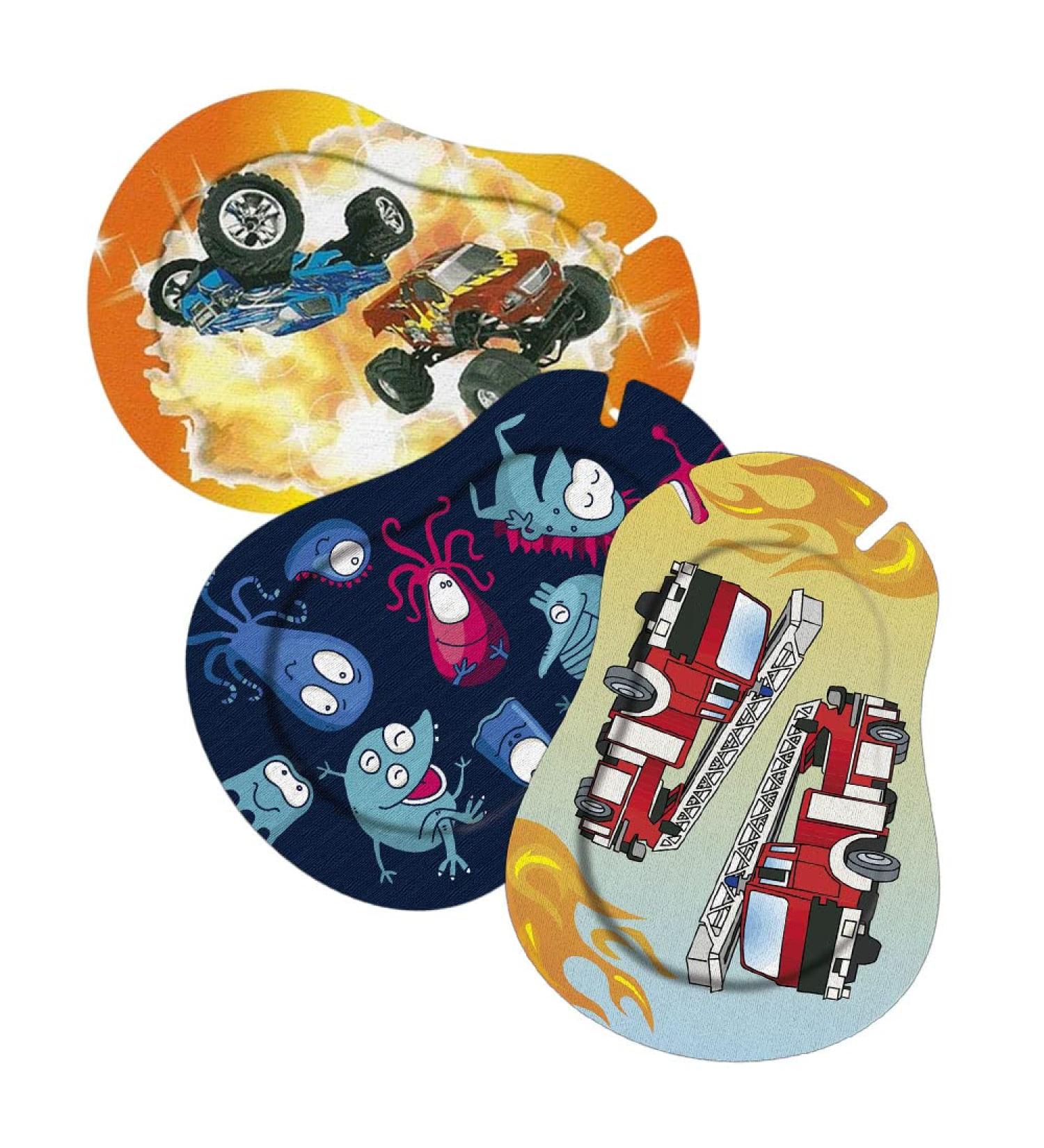 Buy Ortopad Bamboo Adhesive Eye Patches for Boys - 30 Pack Regular Size Monster Truck & Glow in The Dark Fire Truck - Buy Online on GoSupps.com
