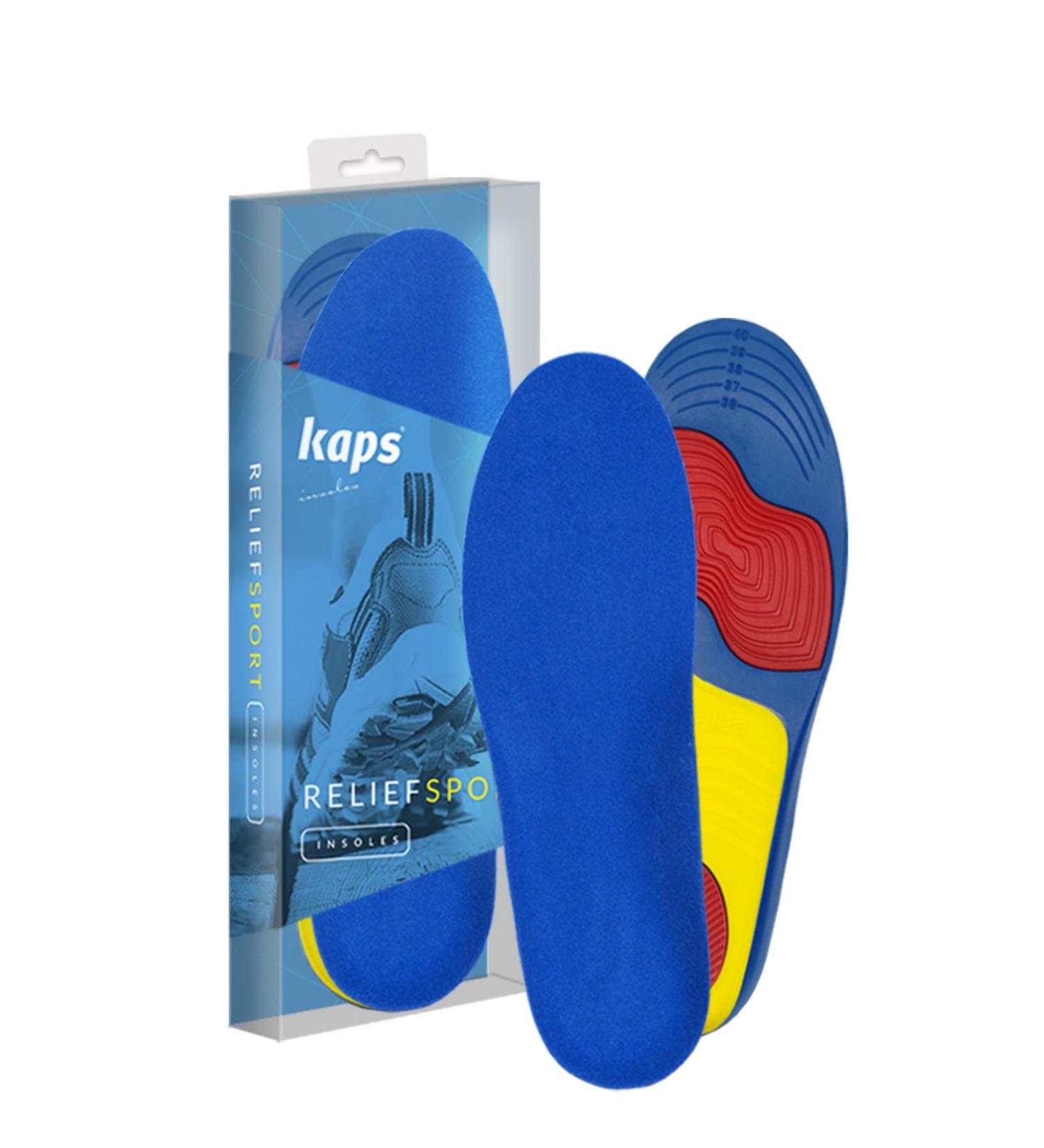KAPS Relief Sport Insoles for Women - Hi-Tech Orthopedic Shoe Inserts for Pain Relief & Support (Size 36-40 EUR / 3-7 UK) - Buy Online on GoSupps.com